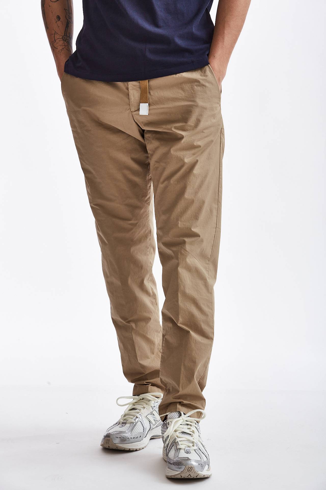 Pantalone in cotone beige