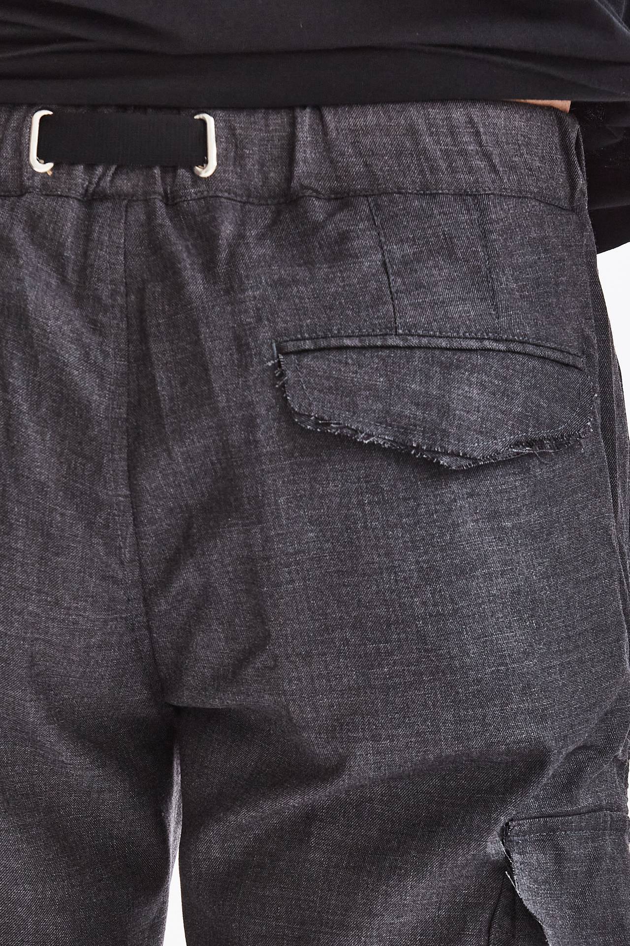 Pantalone cargo in lana grigio