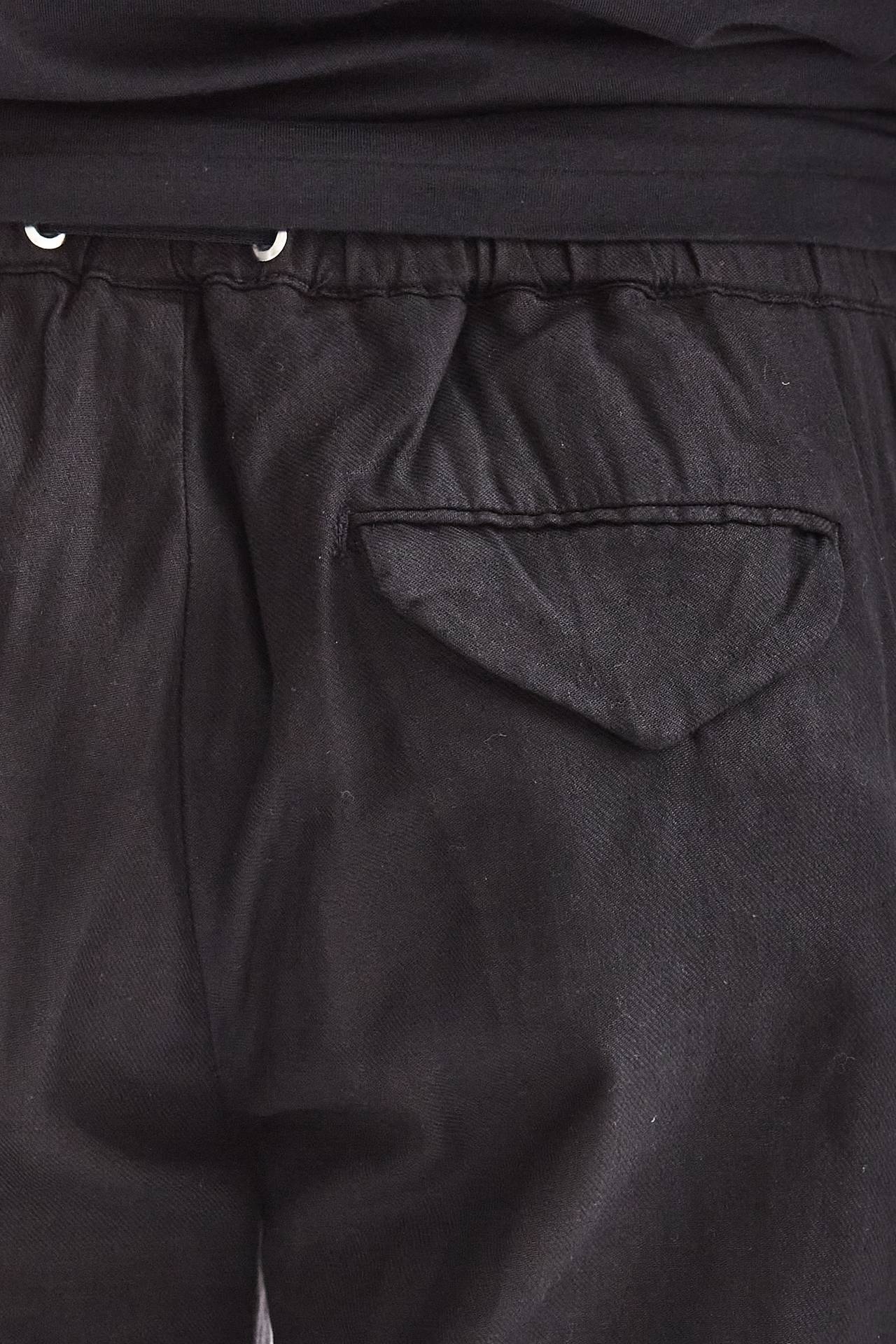Pantalone in lino pinces nero