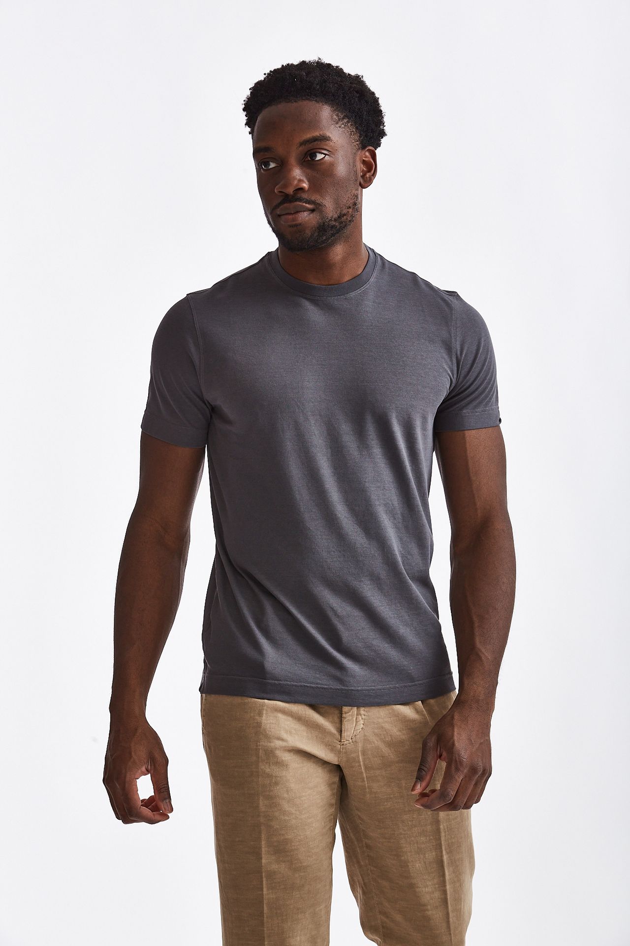 T-shirt in cotone grigio