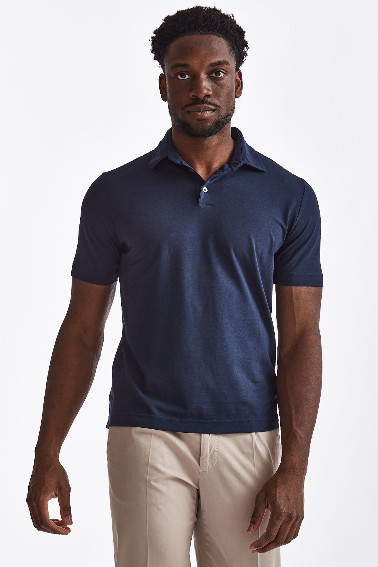 Polo in cotone blu