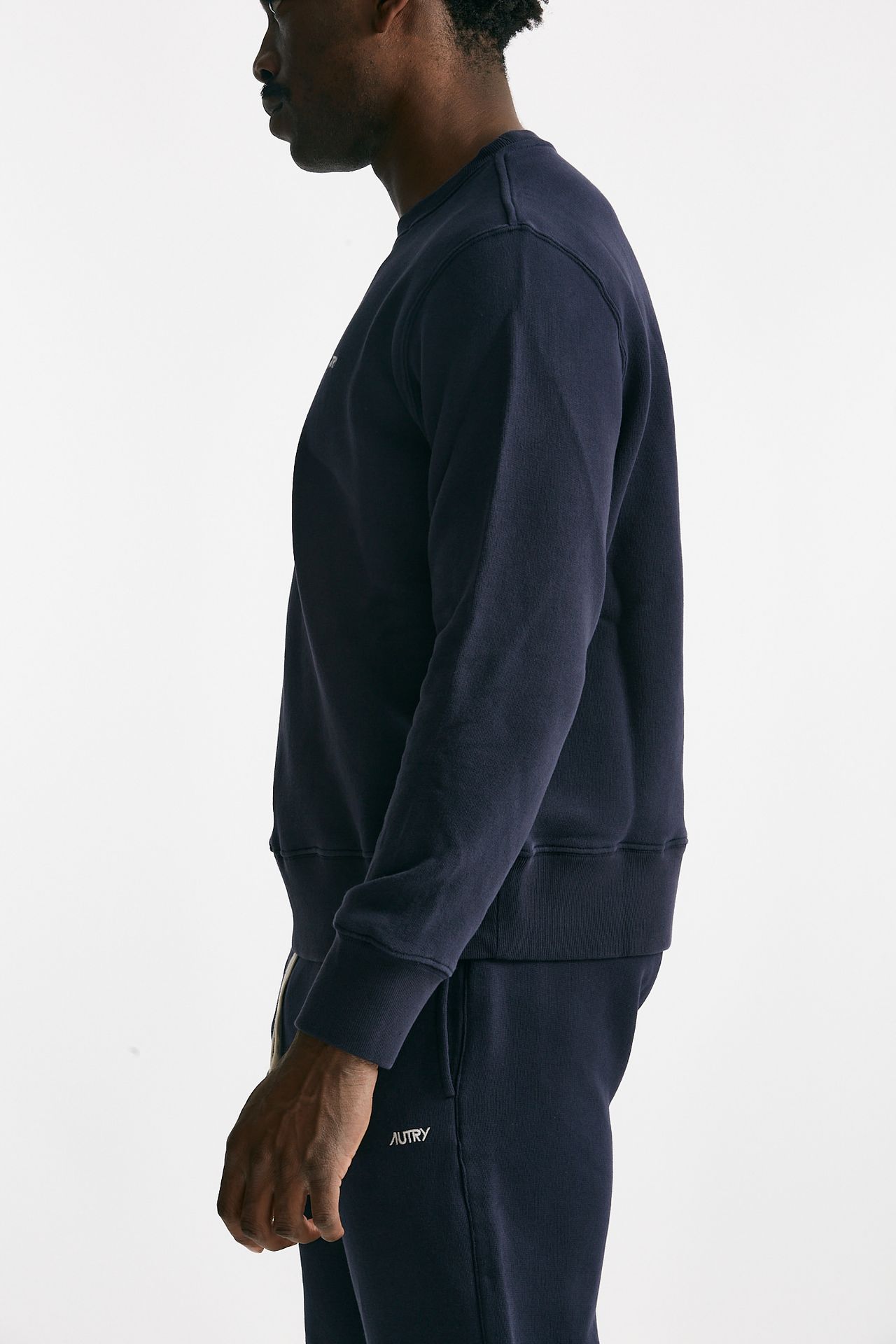 Felpa in cotone blu