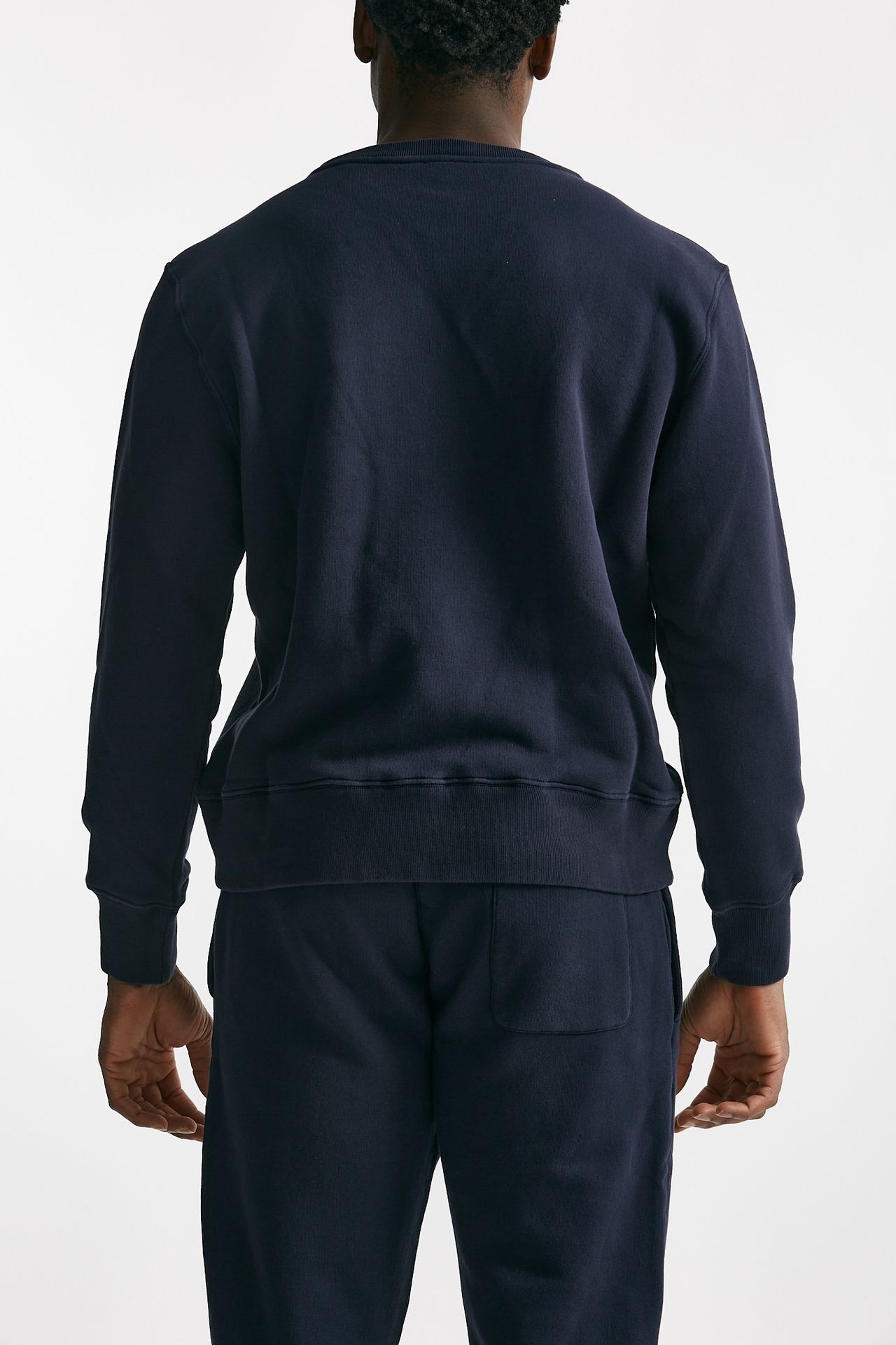Felpa in cotone blu