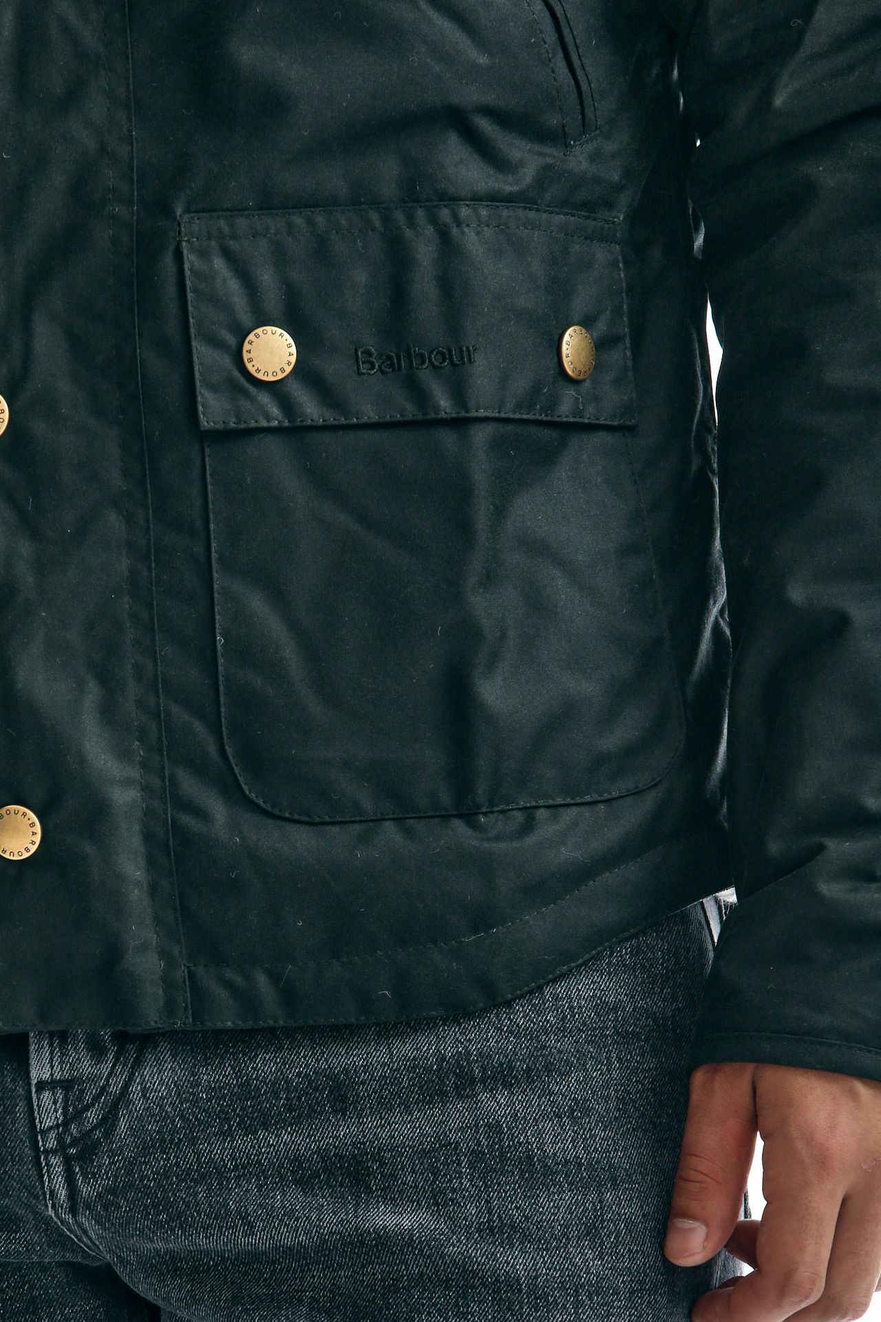 Giubbino REELIN WAX JACKET in cotone cerato Barbour Uomo Pier Abbigliamento Worldwide
