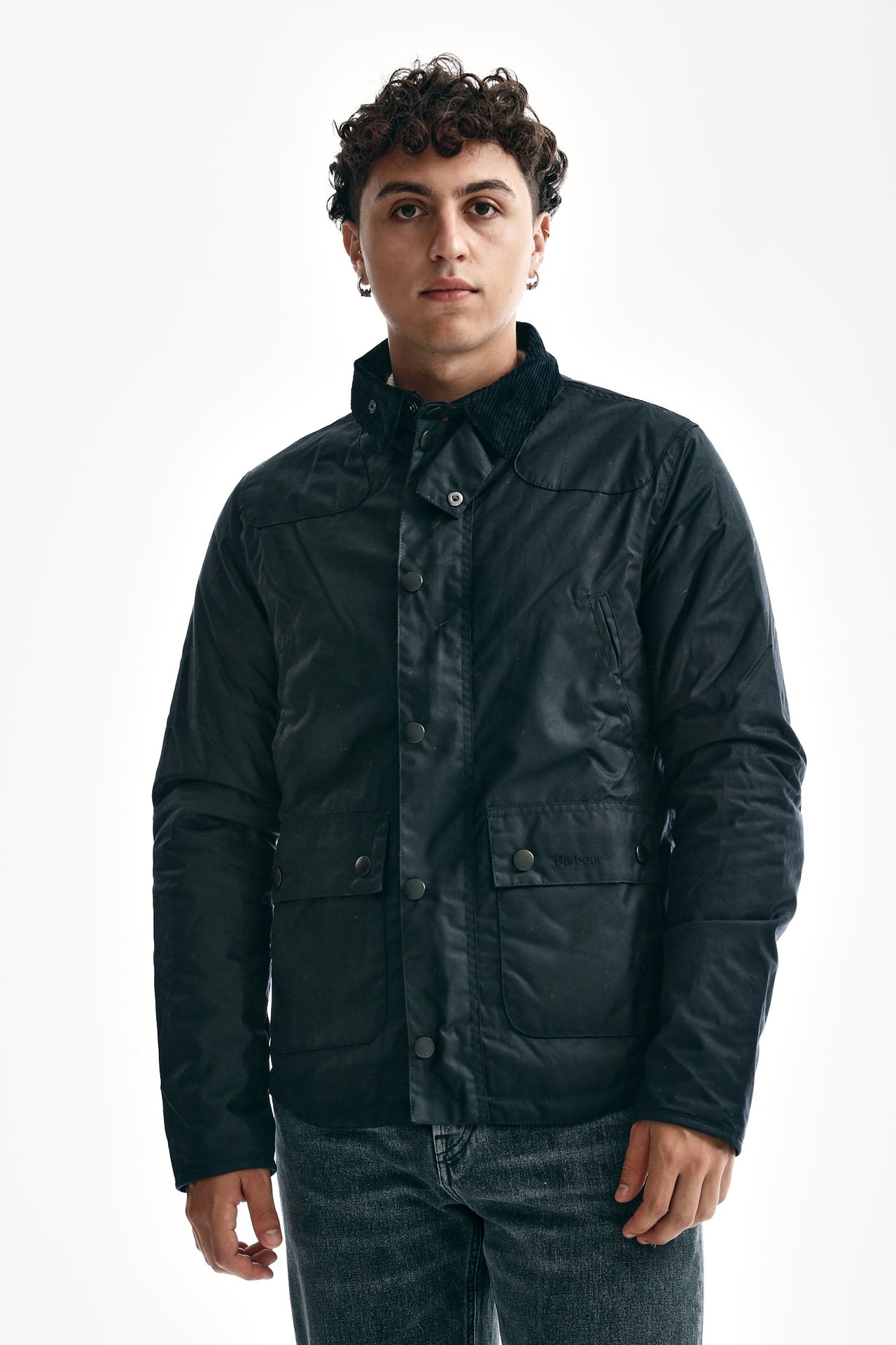 Giubbino REELIN WAX JACKET blu Barbour Uomo Pier Abbigliamento Worldwide