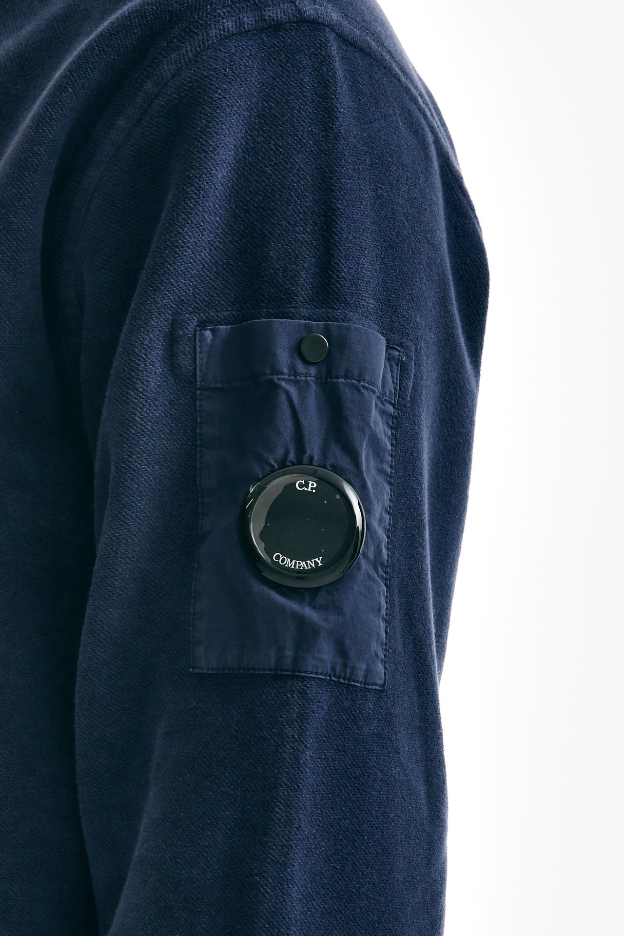 Felpa girocollo REVERSE BRUSHED EMERIZED blu C.P. Company Uomo Pier Abbigliamento Worldwide