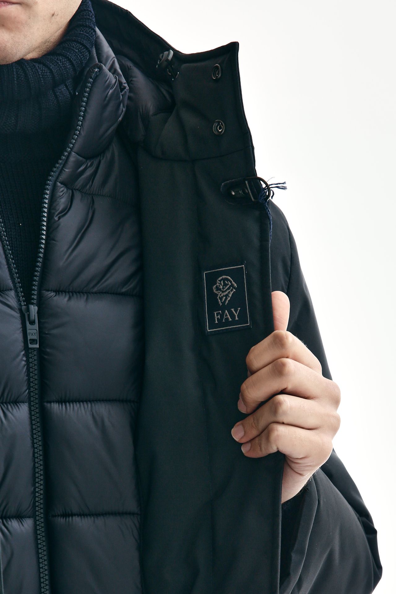 Parka imbottito blu Fay Uomo U16FAY03 Pier Abbigliamento Italia