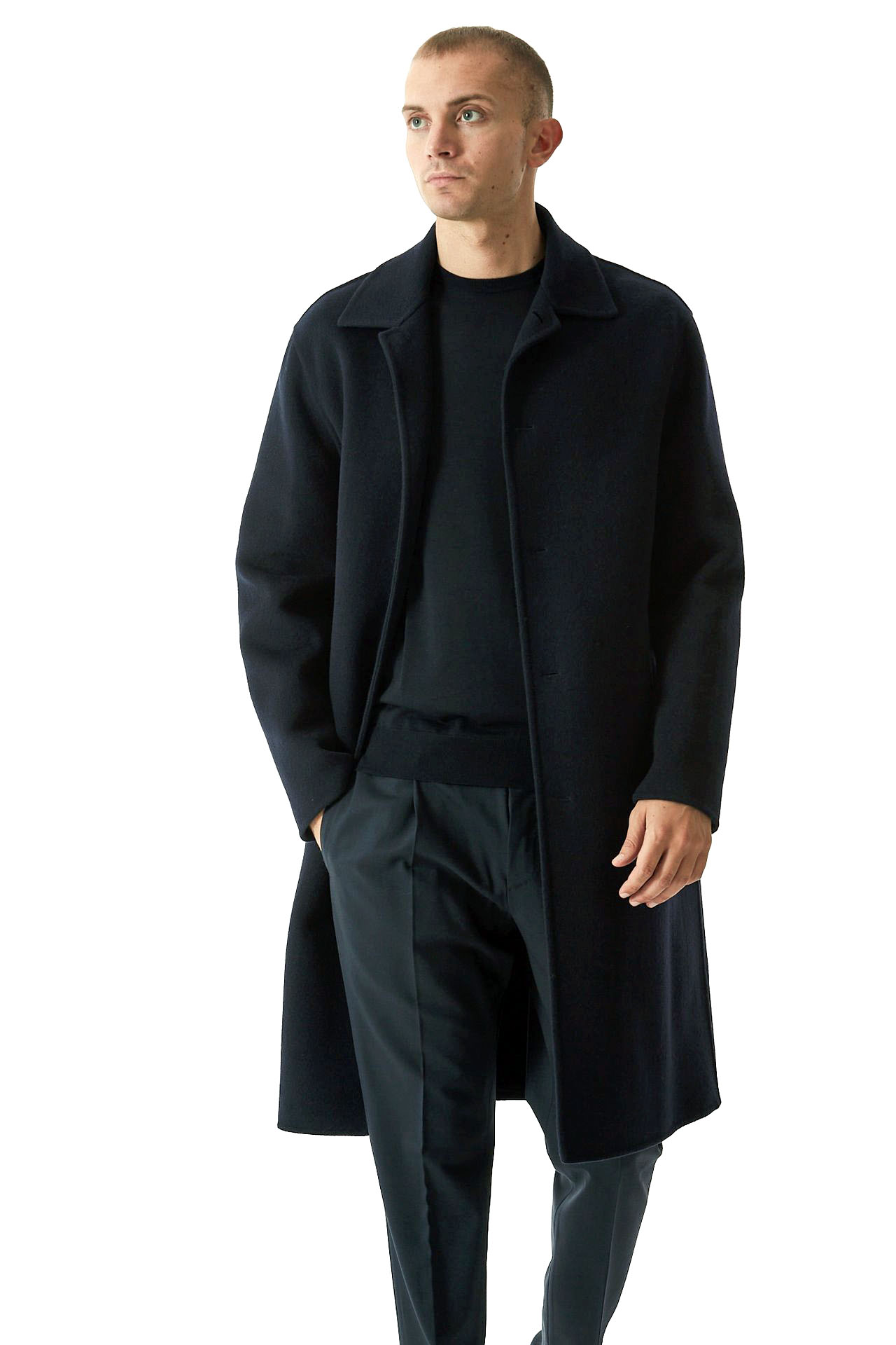 Cappotto monopetto lana e cashmere blu Lardini Uomo Pier Abbigliamento Worldwide