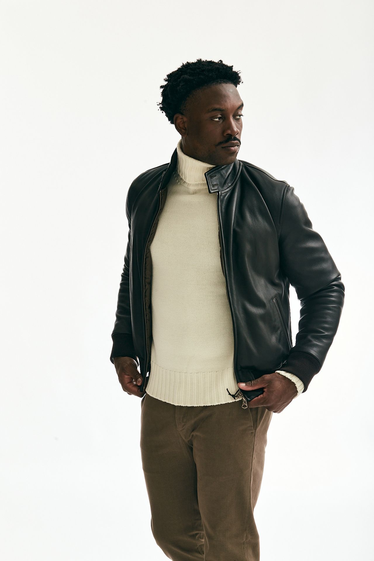 Giubbotto NUVOLA OMEGA in pelle marrone Stewart Uomo U16STE03 Pier Abbigliamento Italia