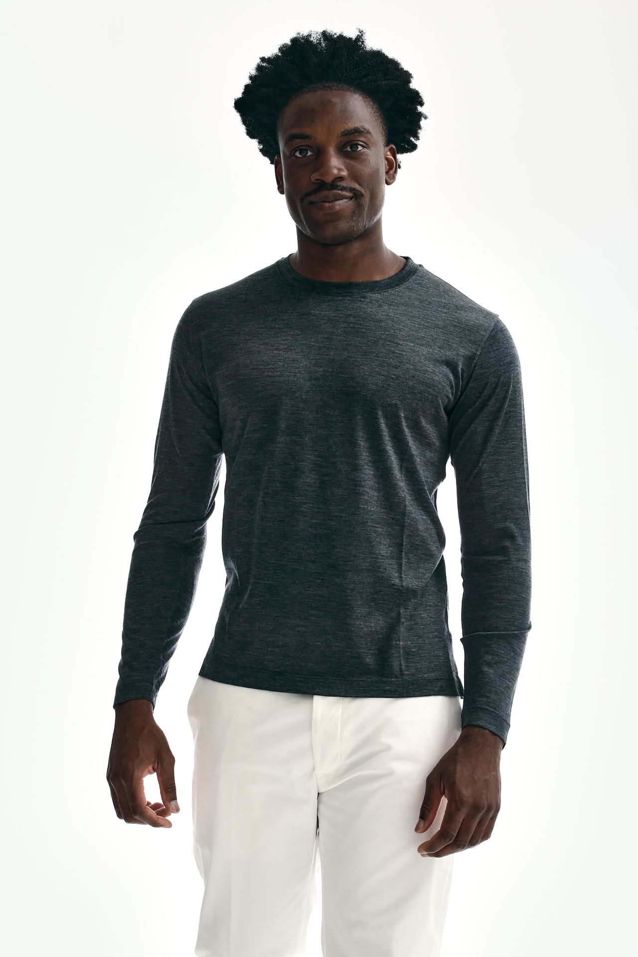Maglia in lana grigio Zanone Uomo U16ZAN03 Pier Abbigliamento Italia