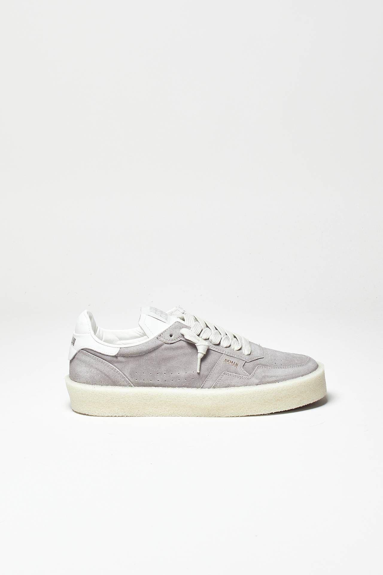 Sneakers in pelle e suede grigio