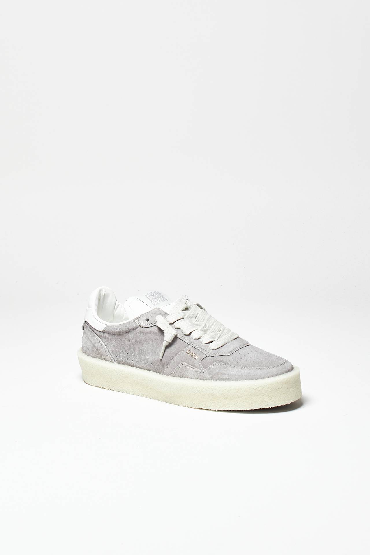Sneakers in pelle e suede grigio