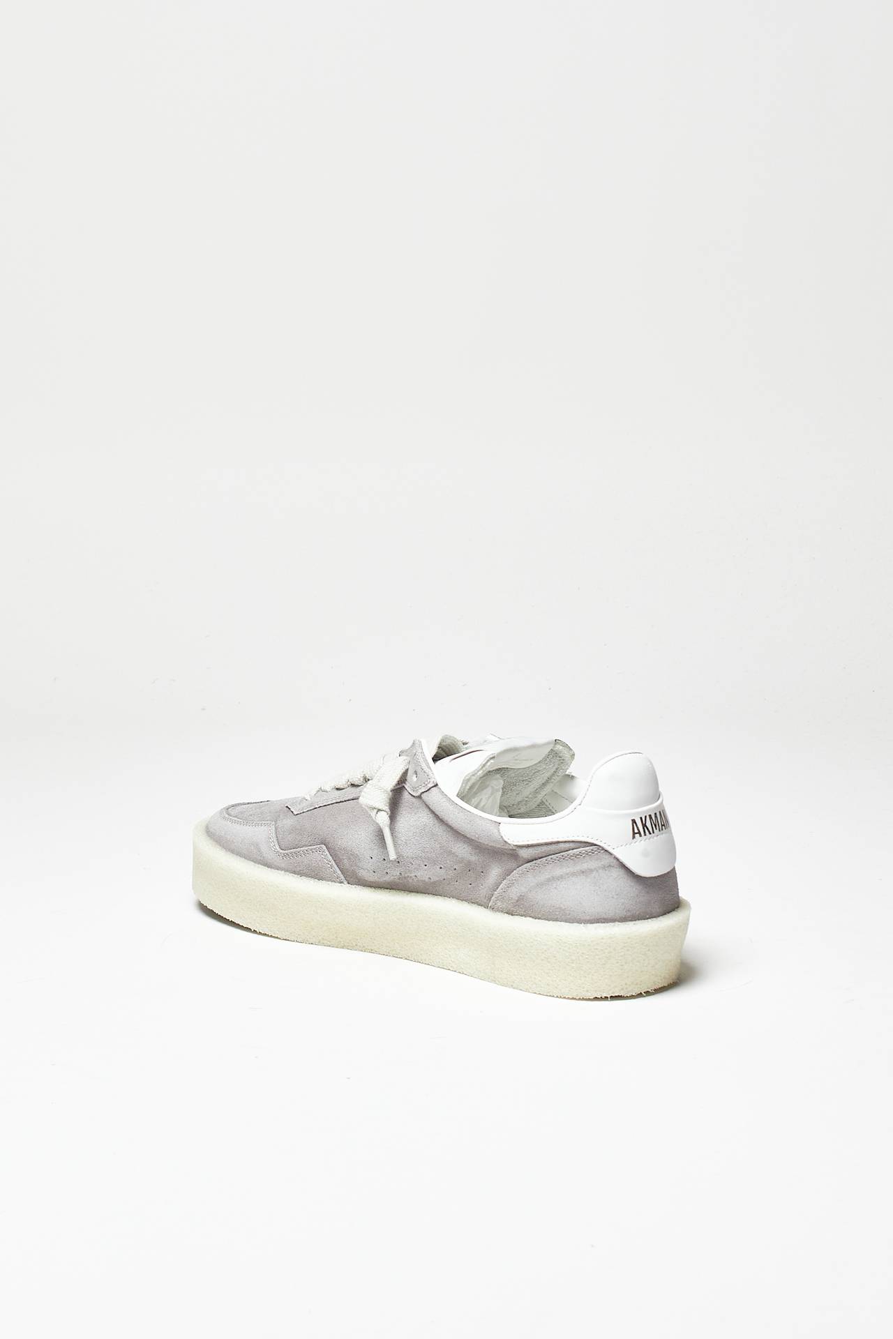 Sneakers in pelle e suede grigio