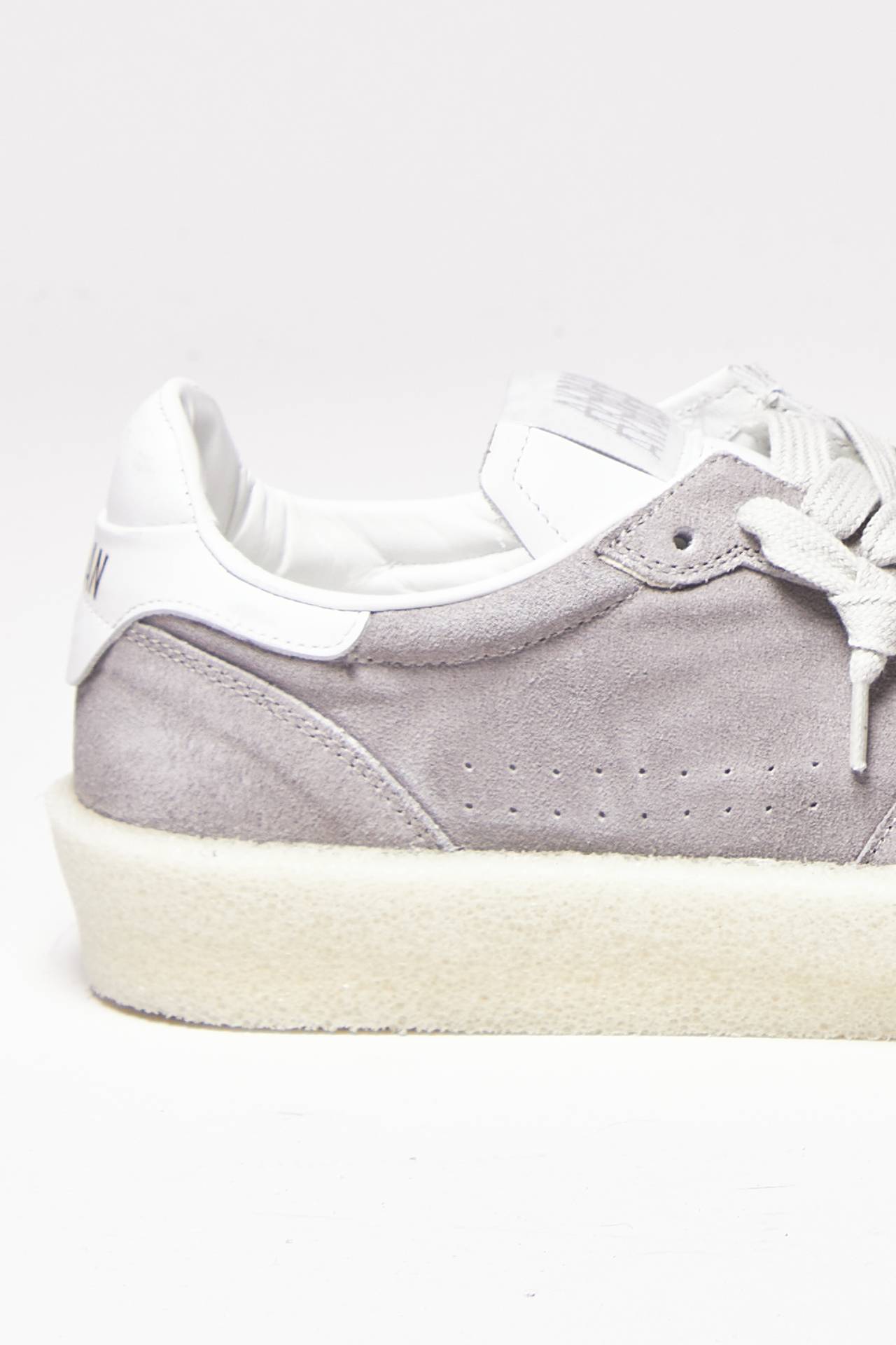 Sneakers in pelle e suede grigio
