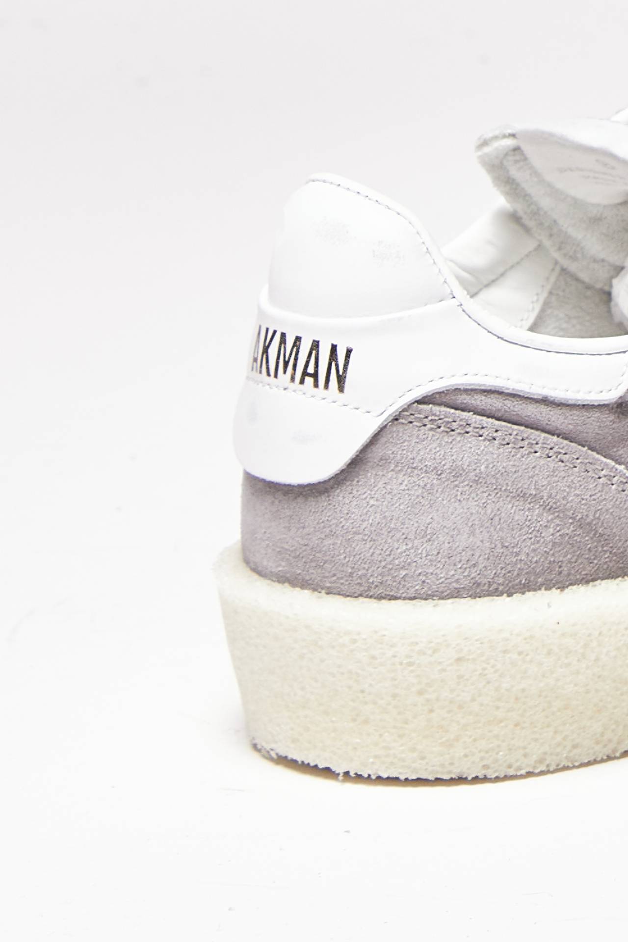 Sneakers in pelle e suede grigio