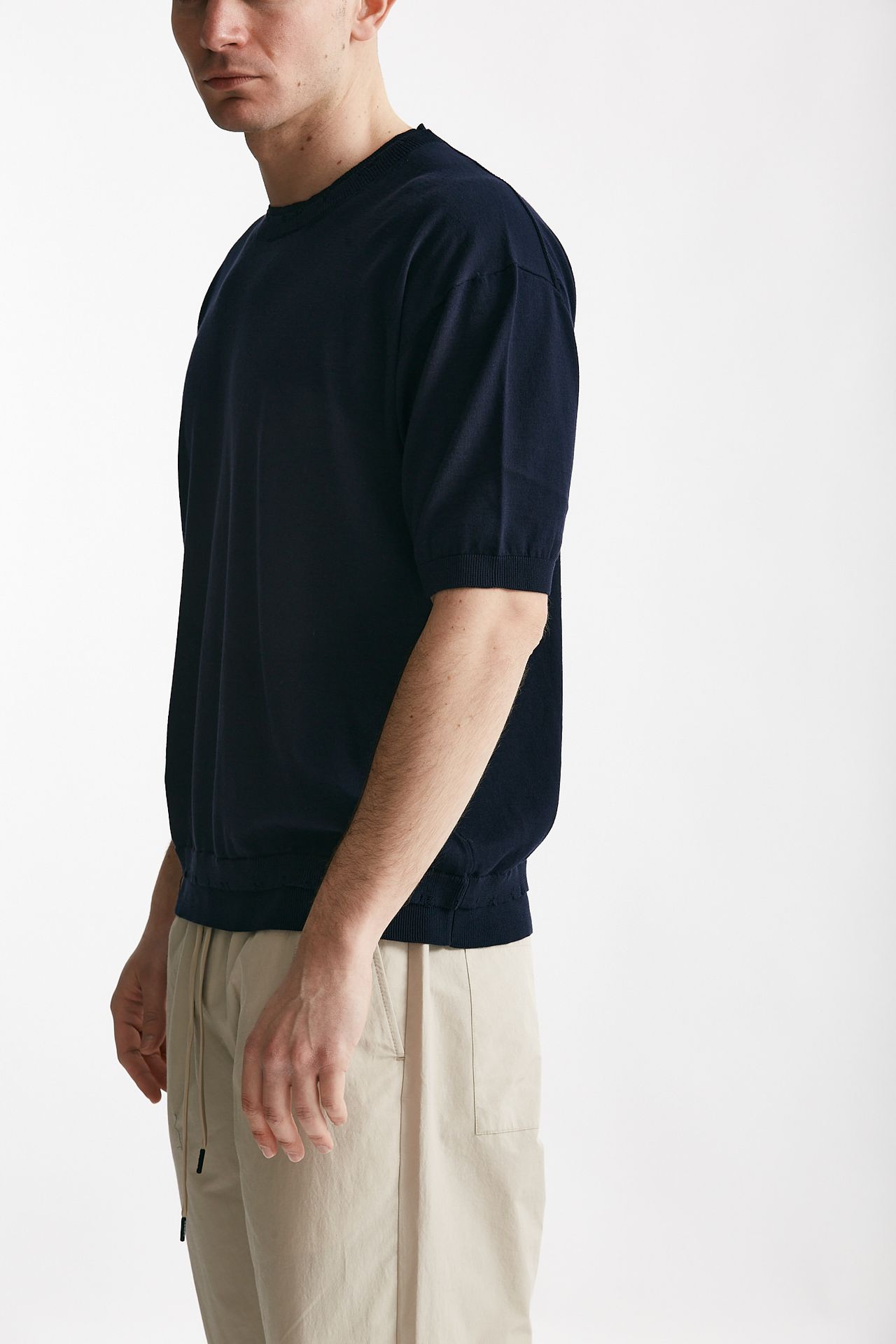 T-shirt in cotone blu
