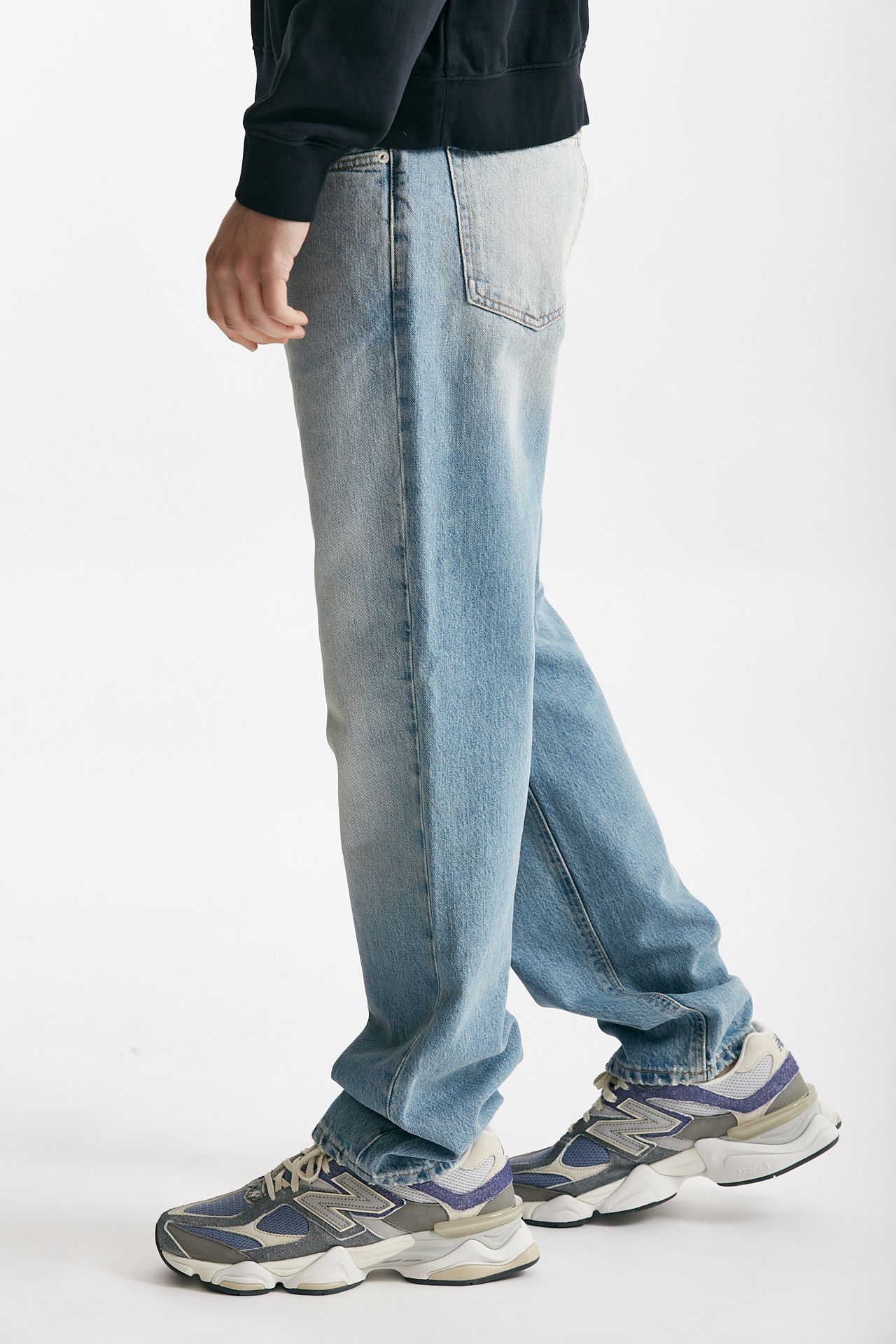 Jeans in cotone fermo Lavaggio chiaro