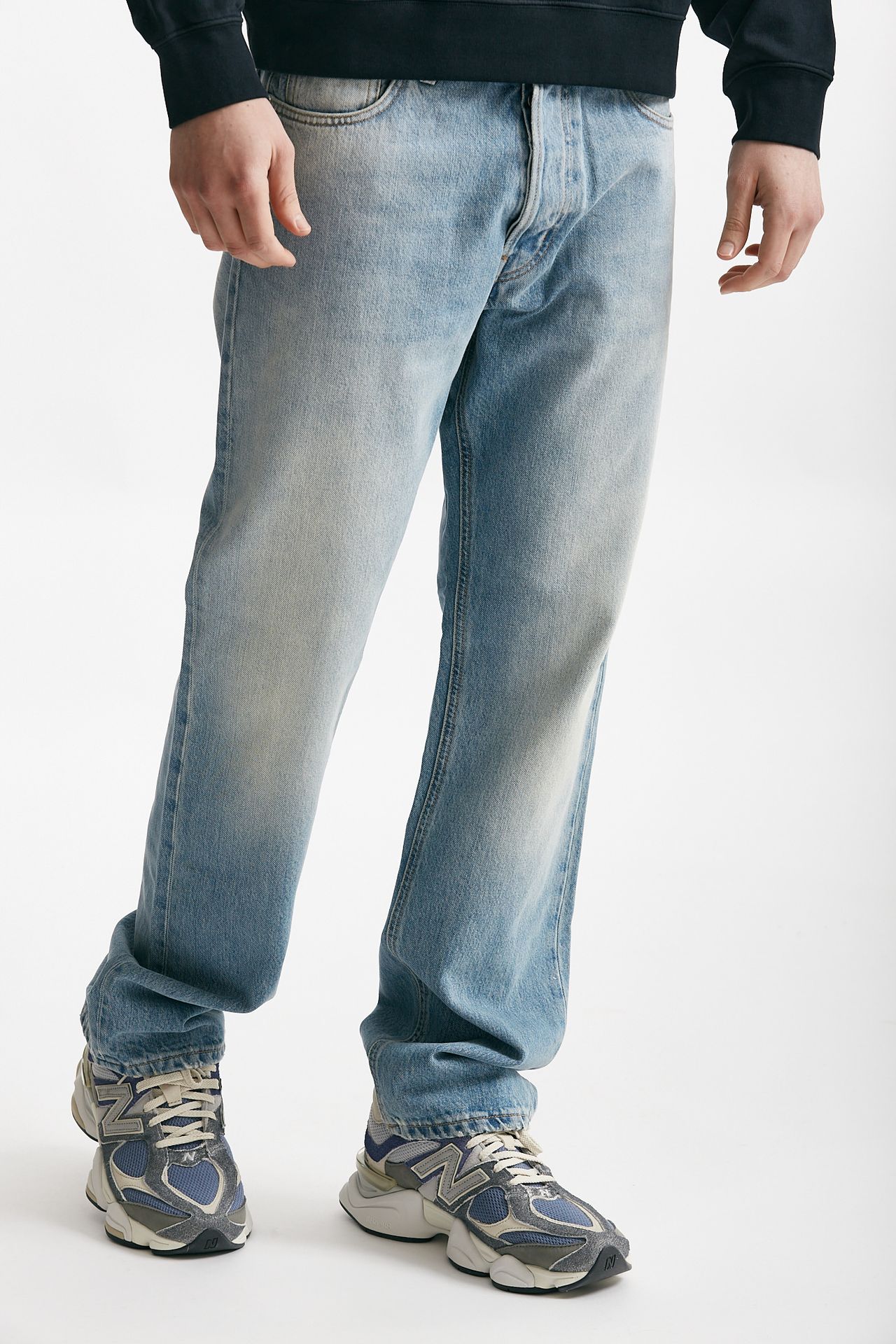 Jeans in cotone fermo Lavaggio chiaro