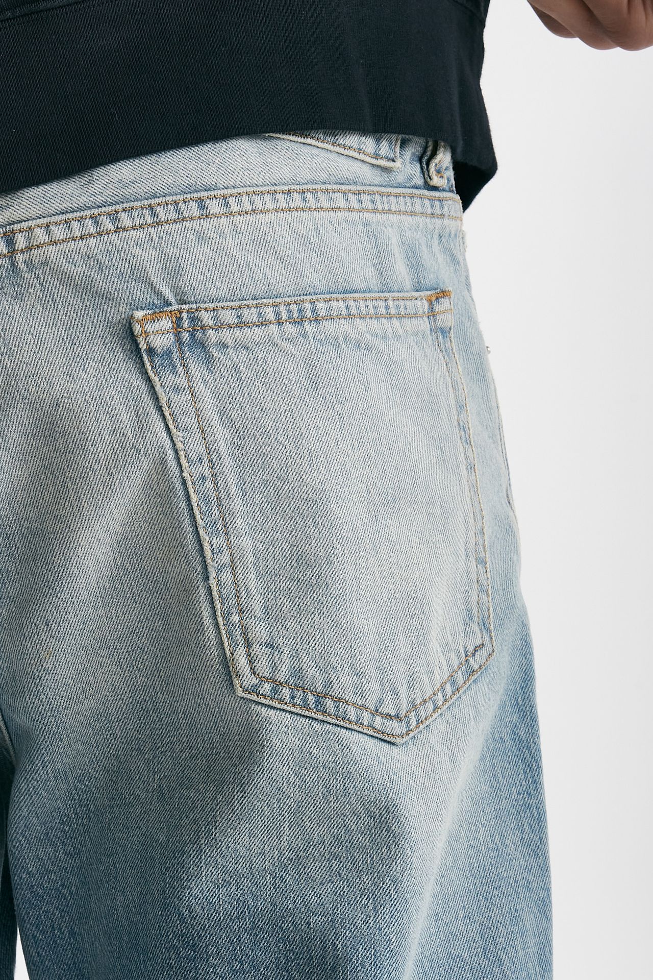 Jeans in cotone fermo Lavaggio chiaro