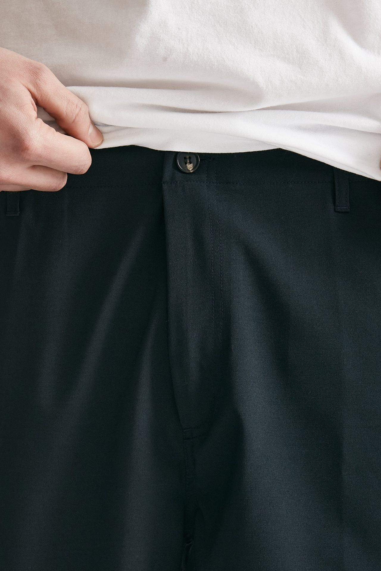 Bermuda poliestere e lana stretch blu