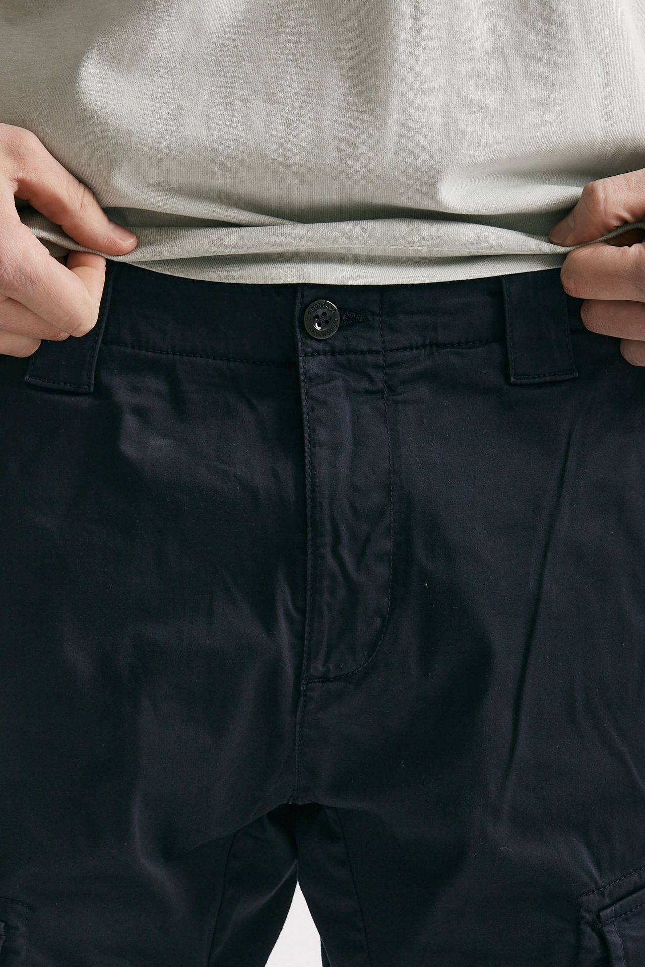 Pantalone STRETCH SATEEN CARGO PANTS blu notte