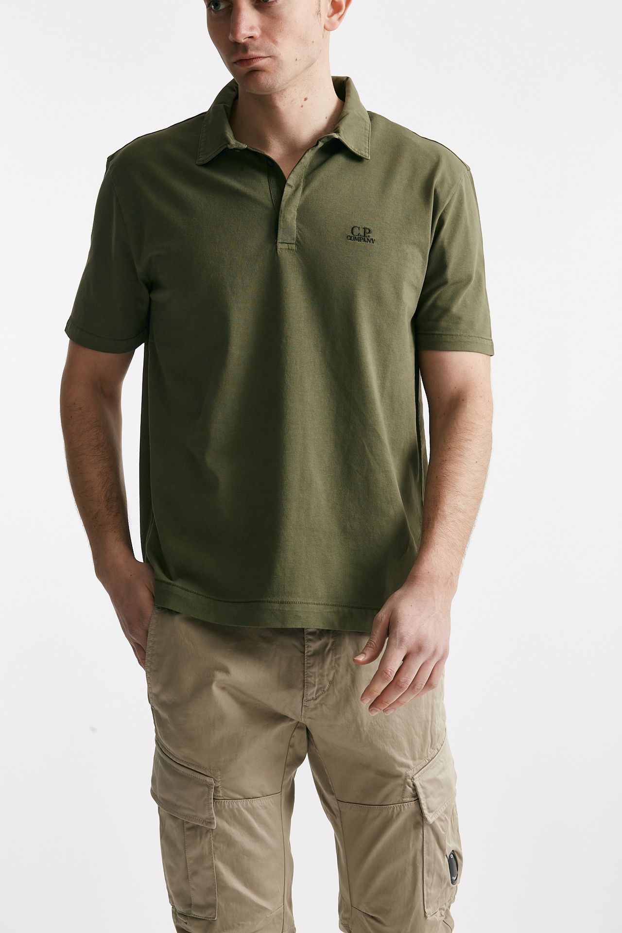 Polo in cotone LOGO POLO verde