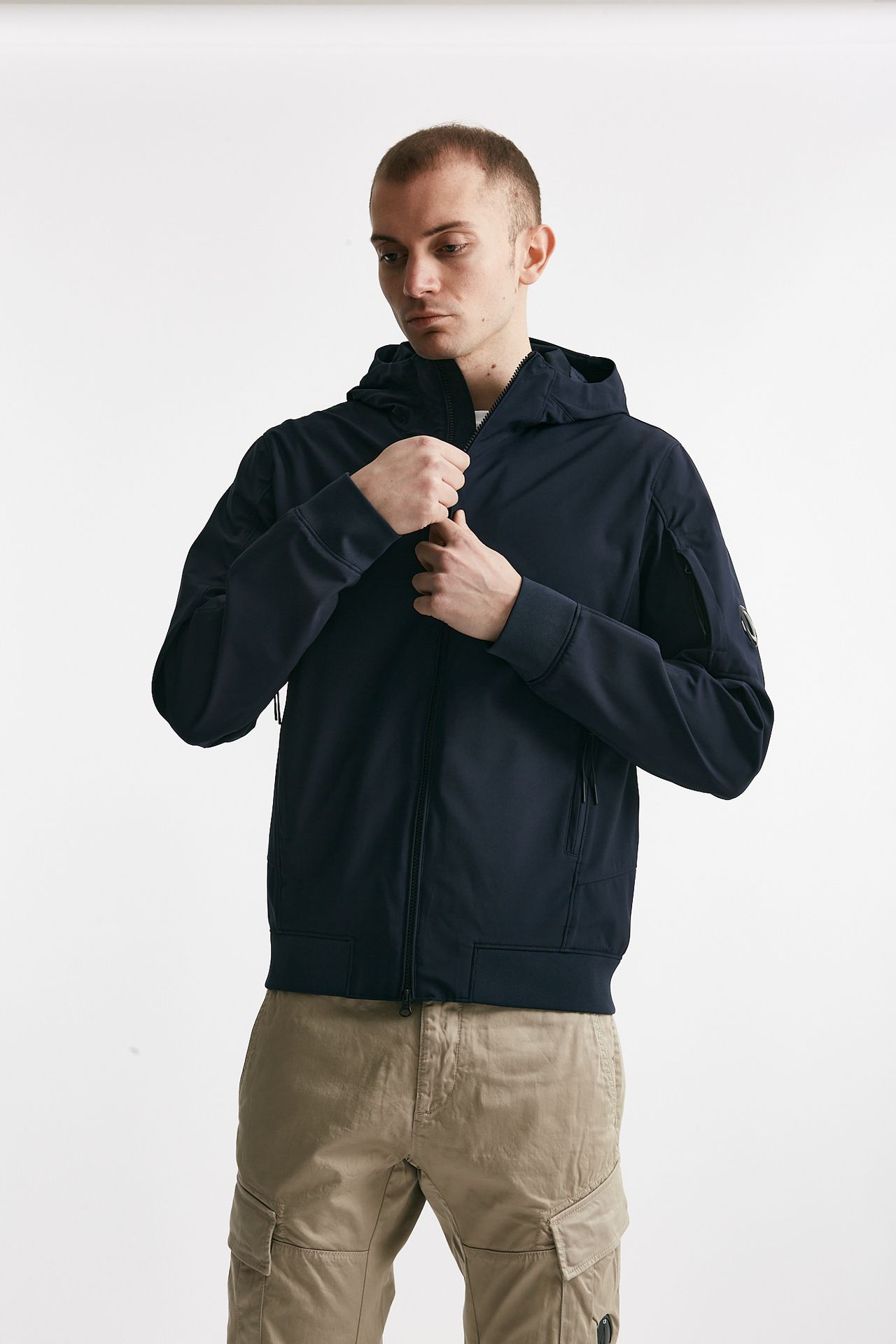 Giubbino C.P. Shell-R Hooded Jacket blu