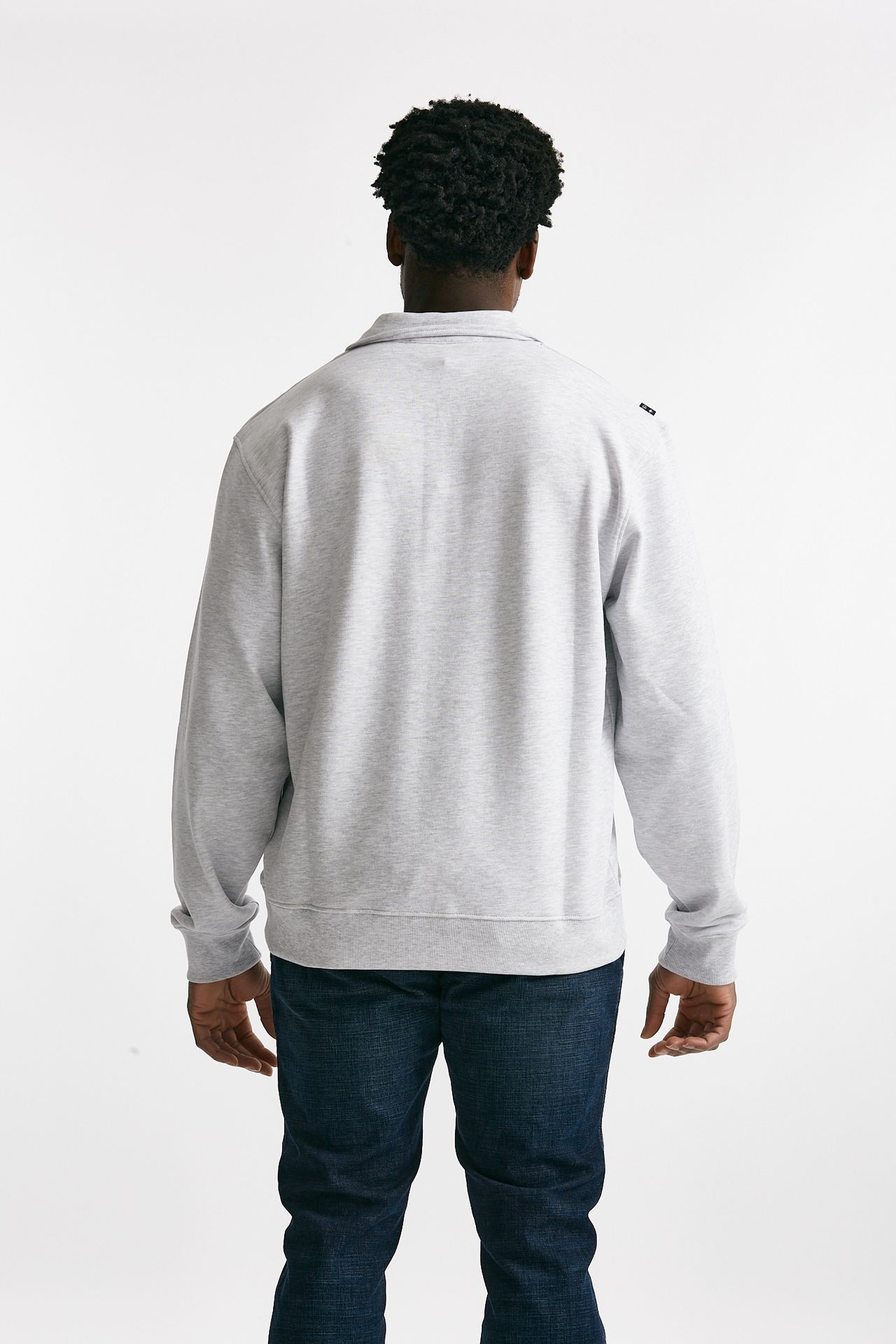 Felpa in cotone grigio