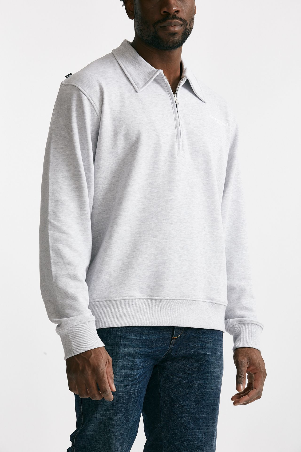Felpa in cotone grigio