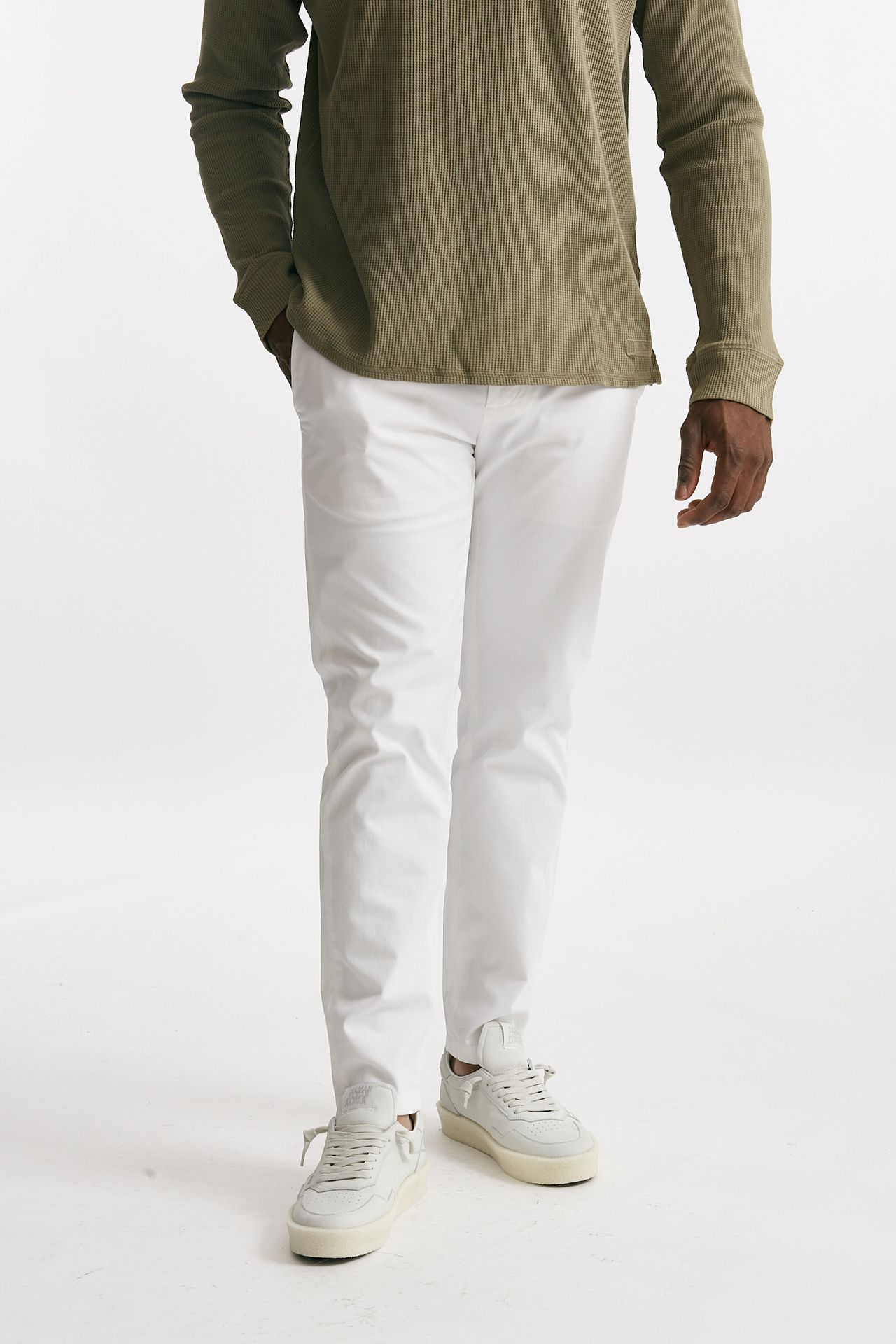 Pantalone PRINCE in cotone stretch bianco