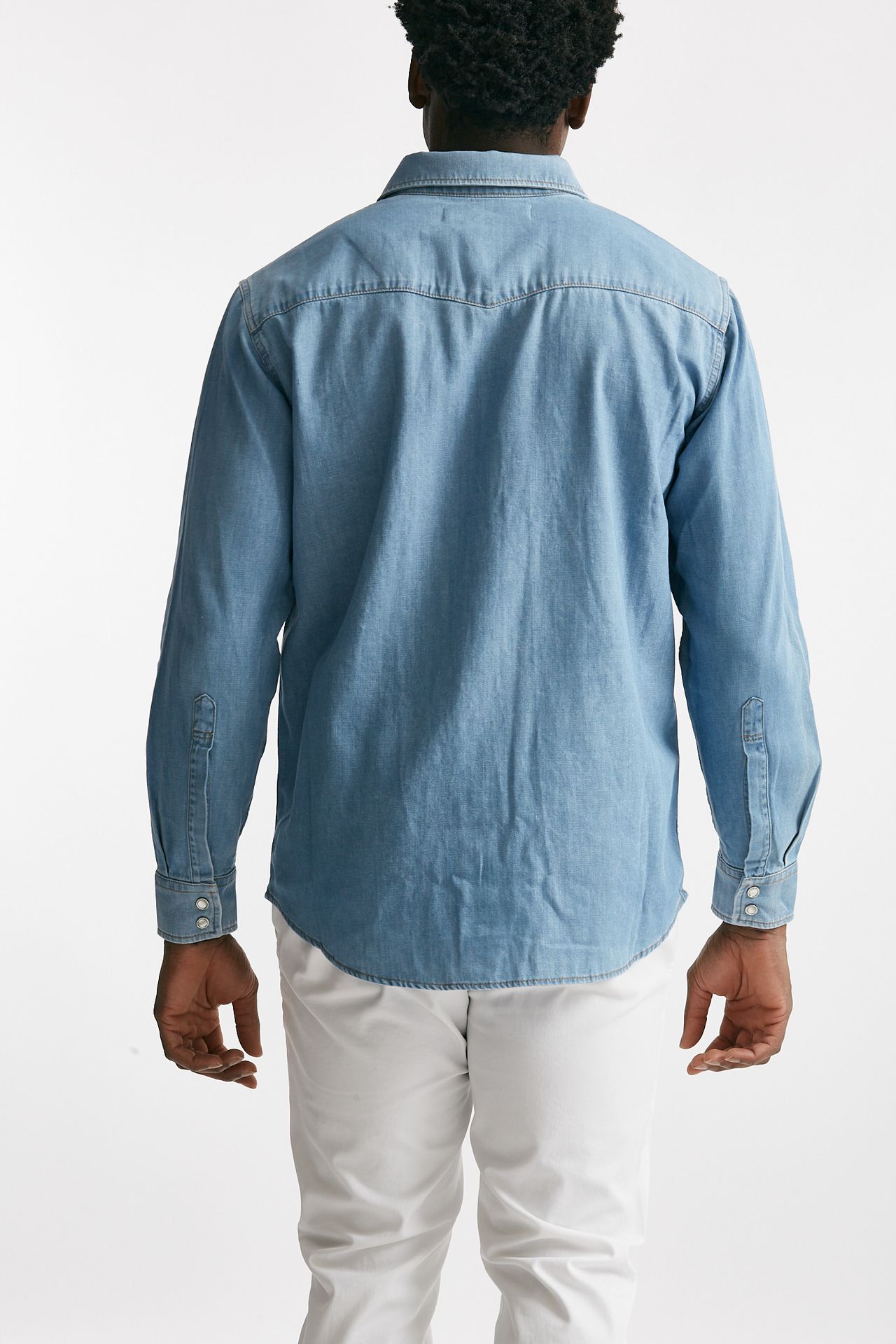 Camicia in cotone denim chiaro