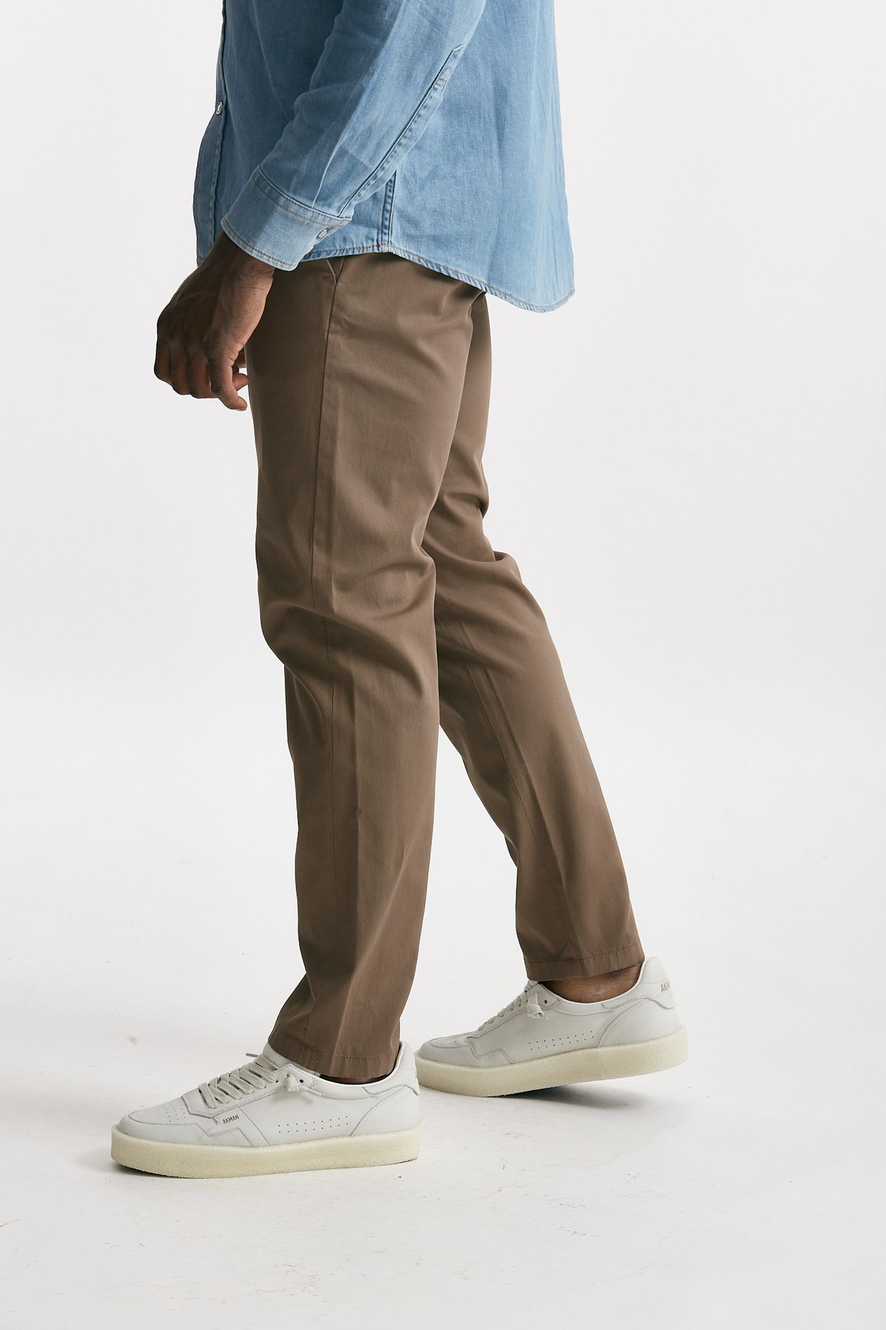 Pantalone PRINCE in cotone stretch nocciola