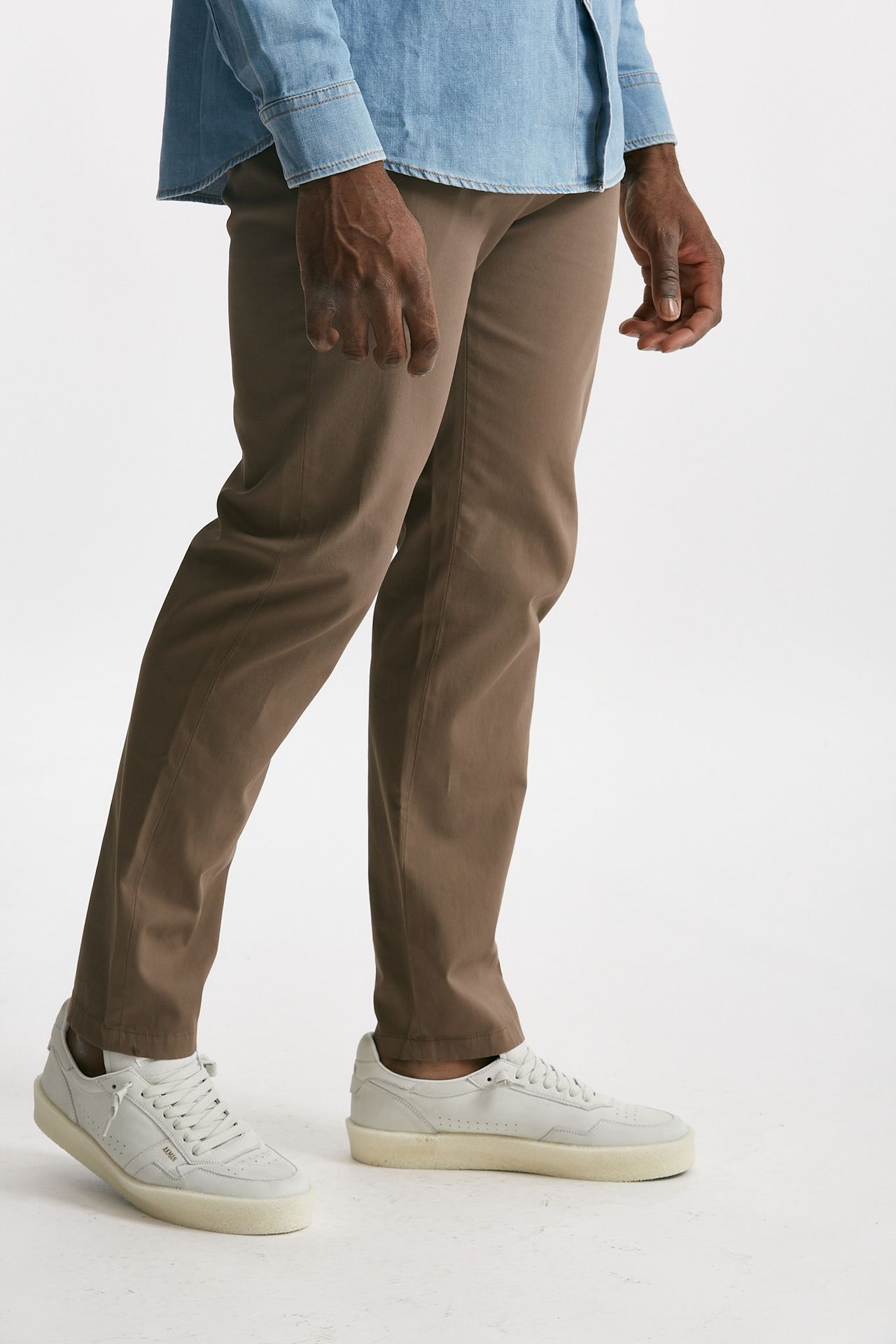 Pantalone PRINCE in cotone stretch nocciola