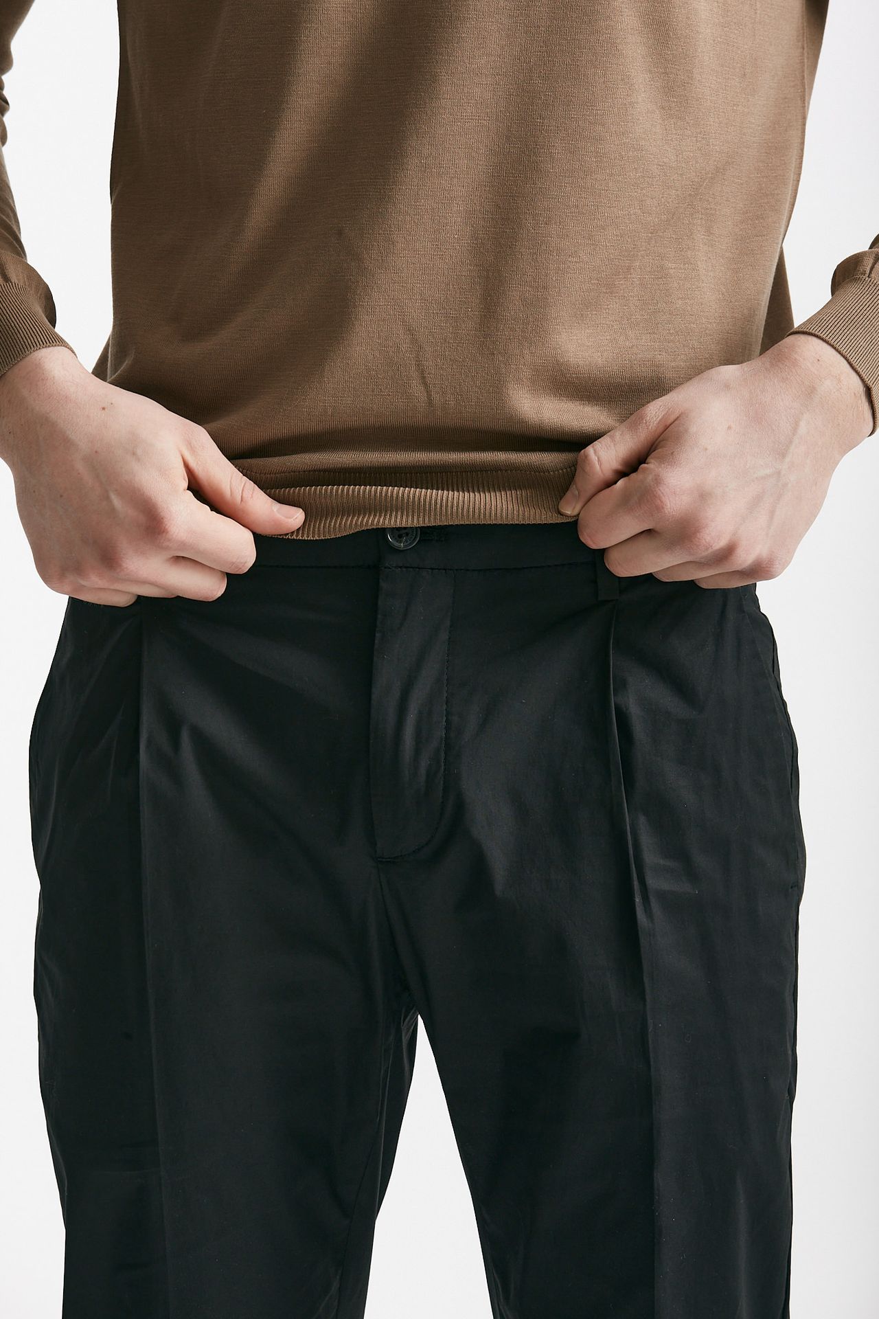 Pantalone in cotone stretch PRINCE PENCES nero