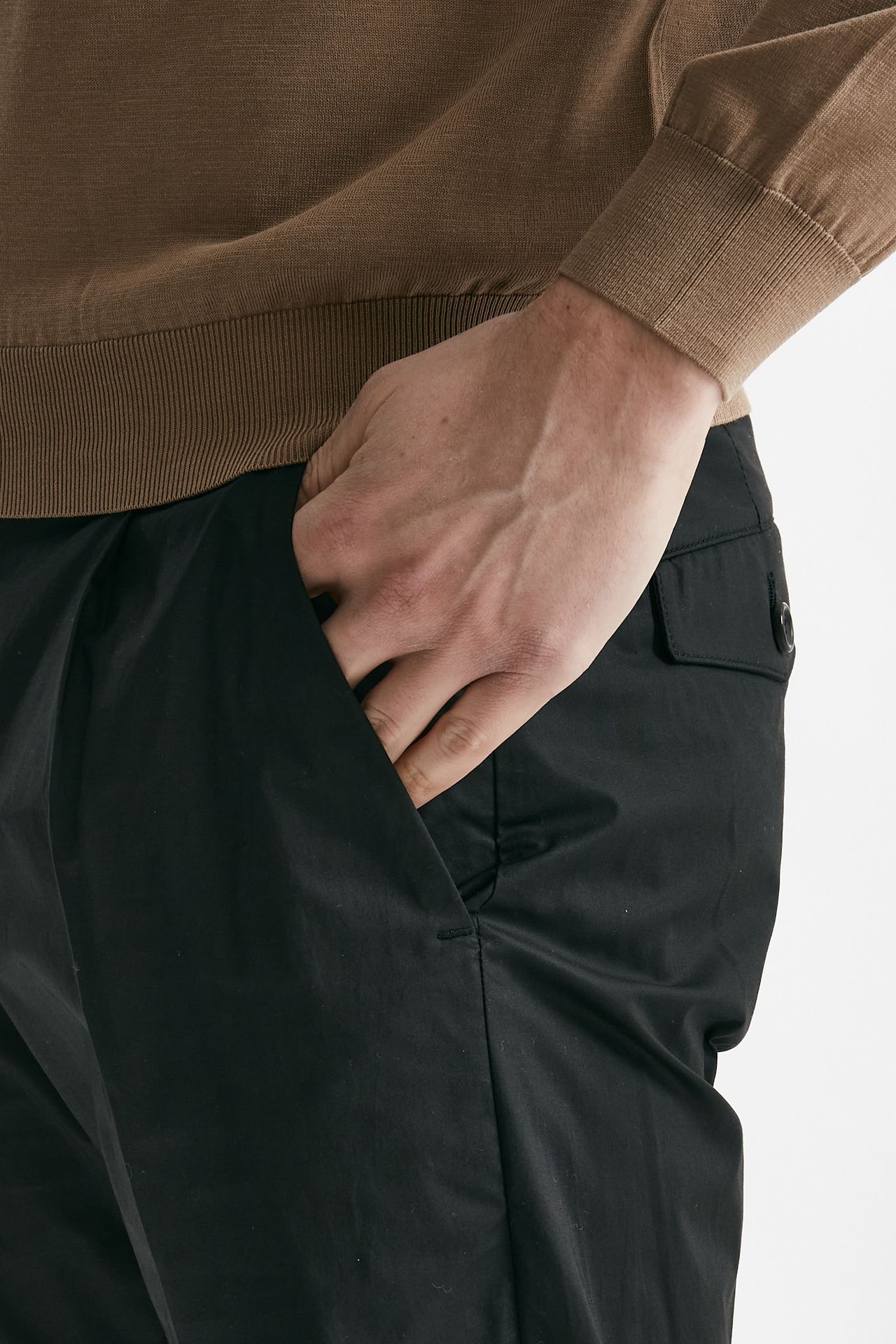 Pantalone in cotone stretch PRINCE PENCES nero