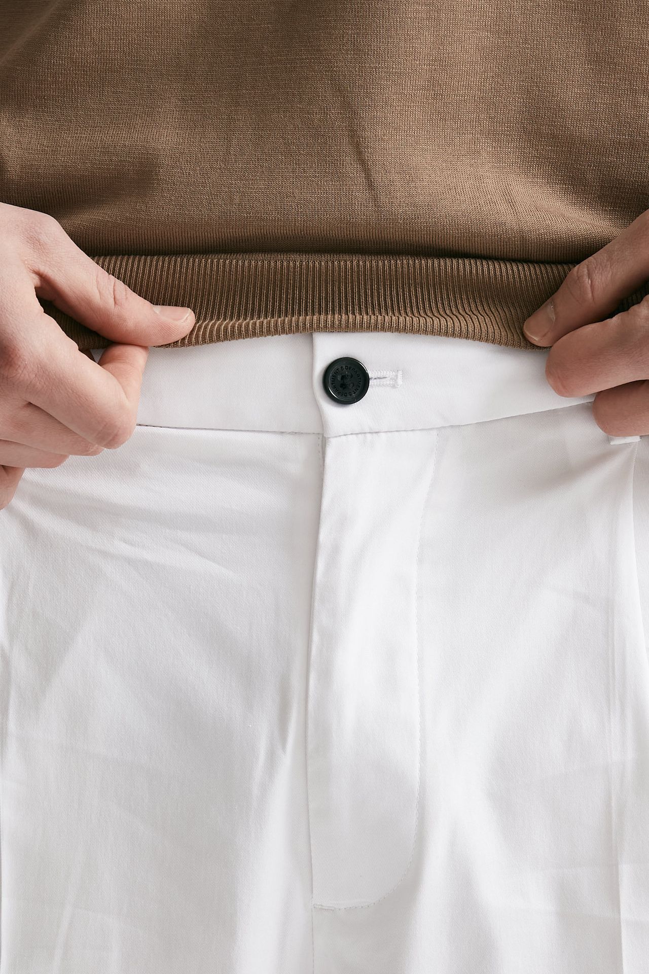 Pantalone in cotone nylon stretch GIN bianco
