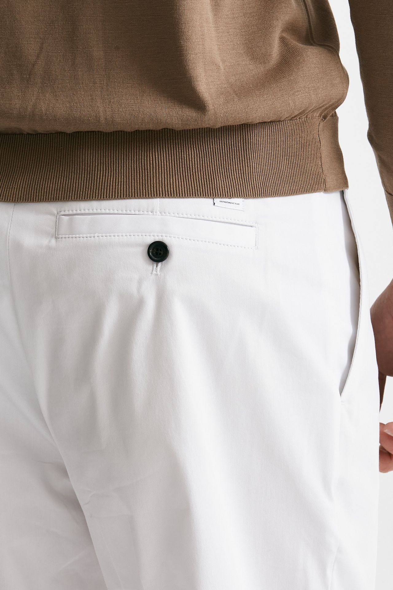 Pantalone in cotone nylon stretch GIN bianco