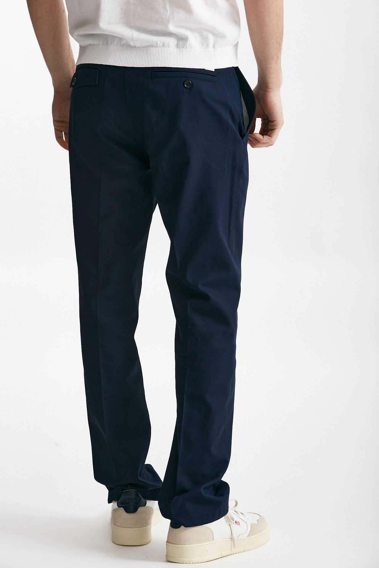Pantalone in cotone fermo WARREN blu