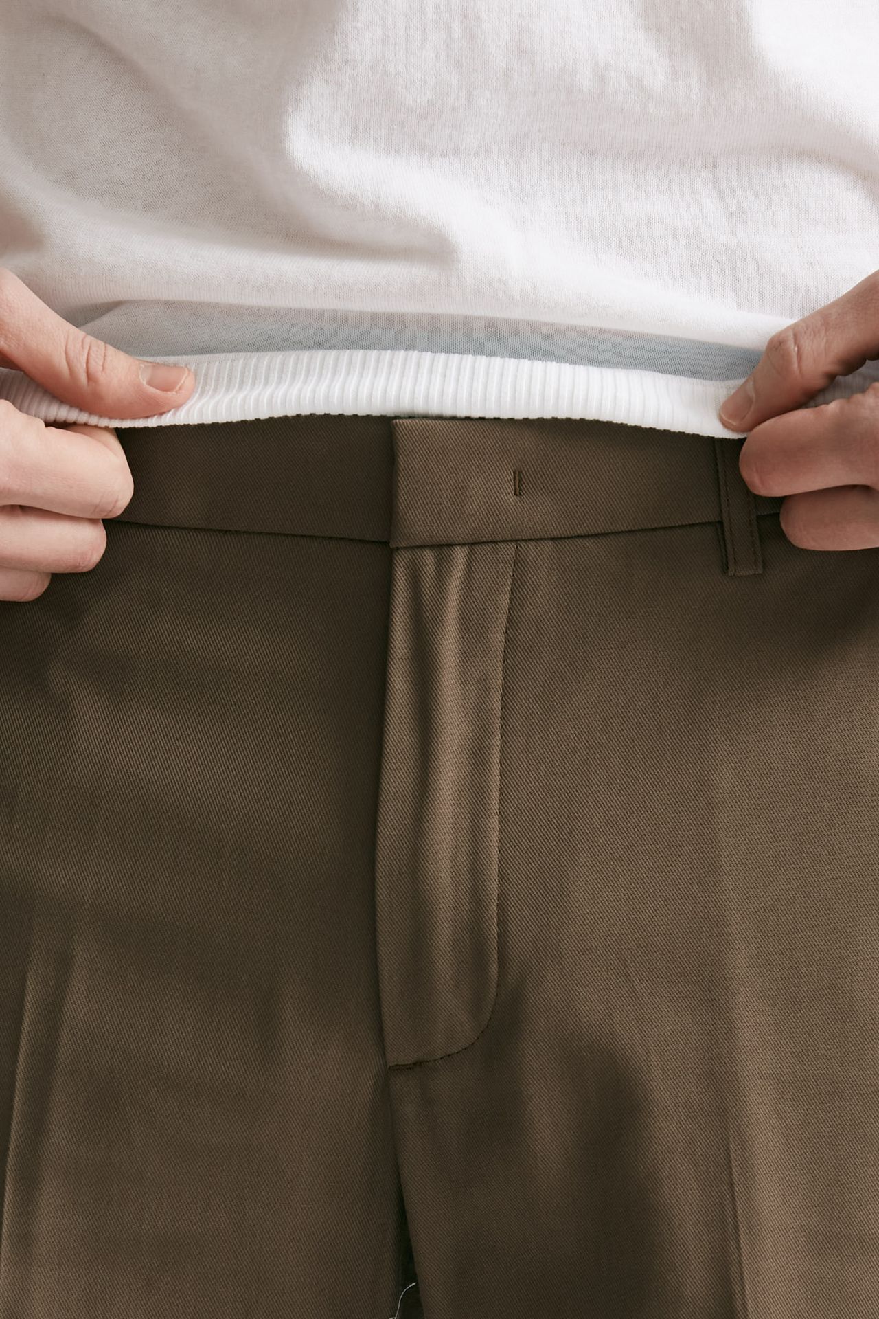 Pantalone in cotone fermo WARREN noce