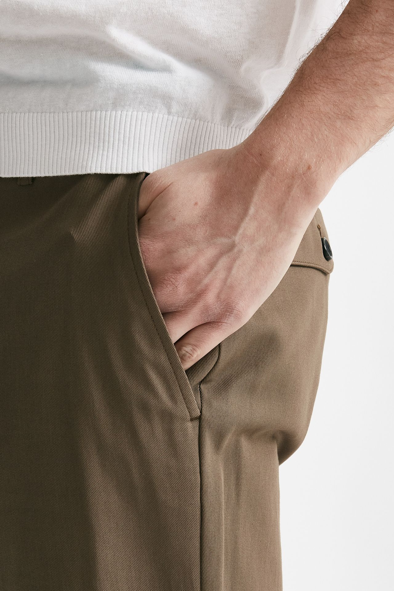 Pantalone in cotone fermo WARREN noce