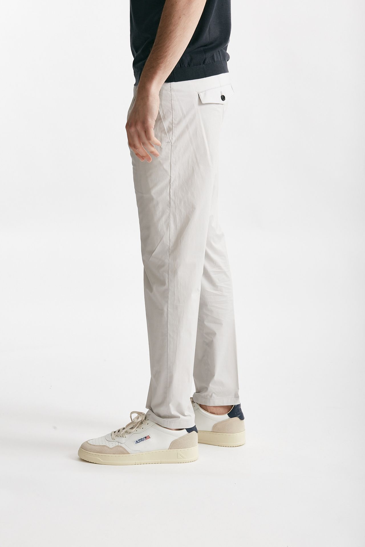 Pantalone in cotone stretch PRINCE PENCES ghiaccio