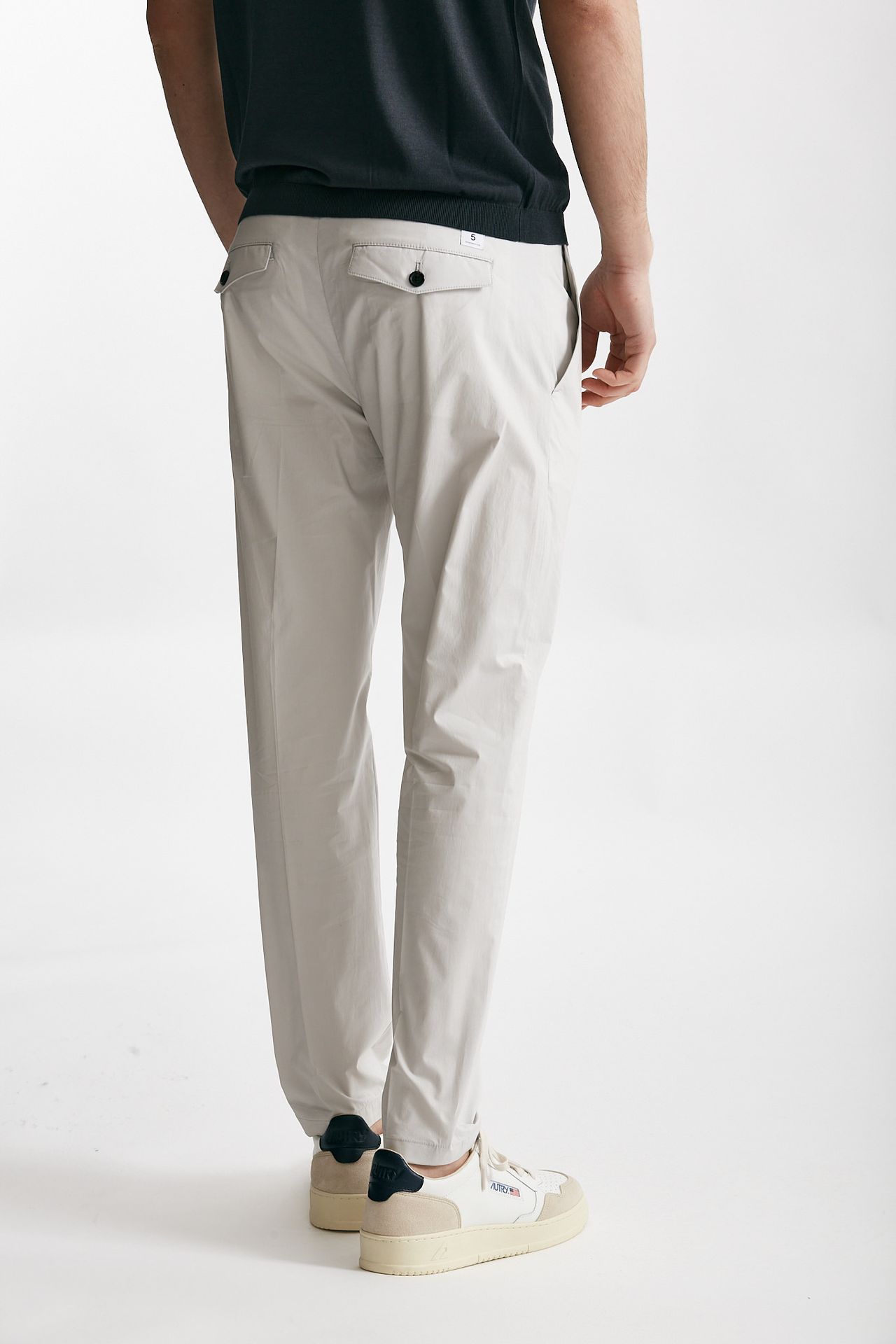 Pantalone in cotone stretch PRINCE PENCES ghiaccio