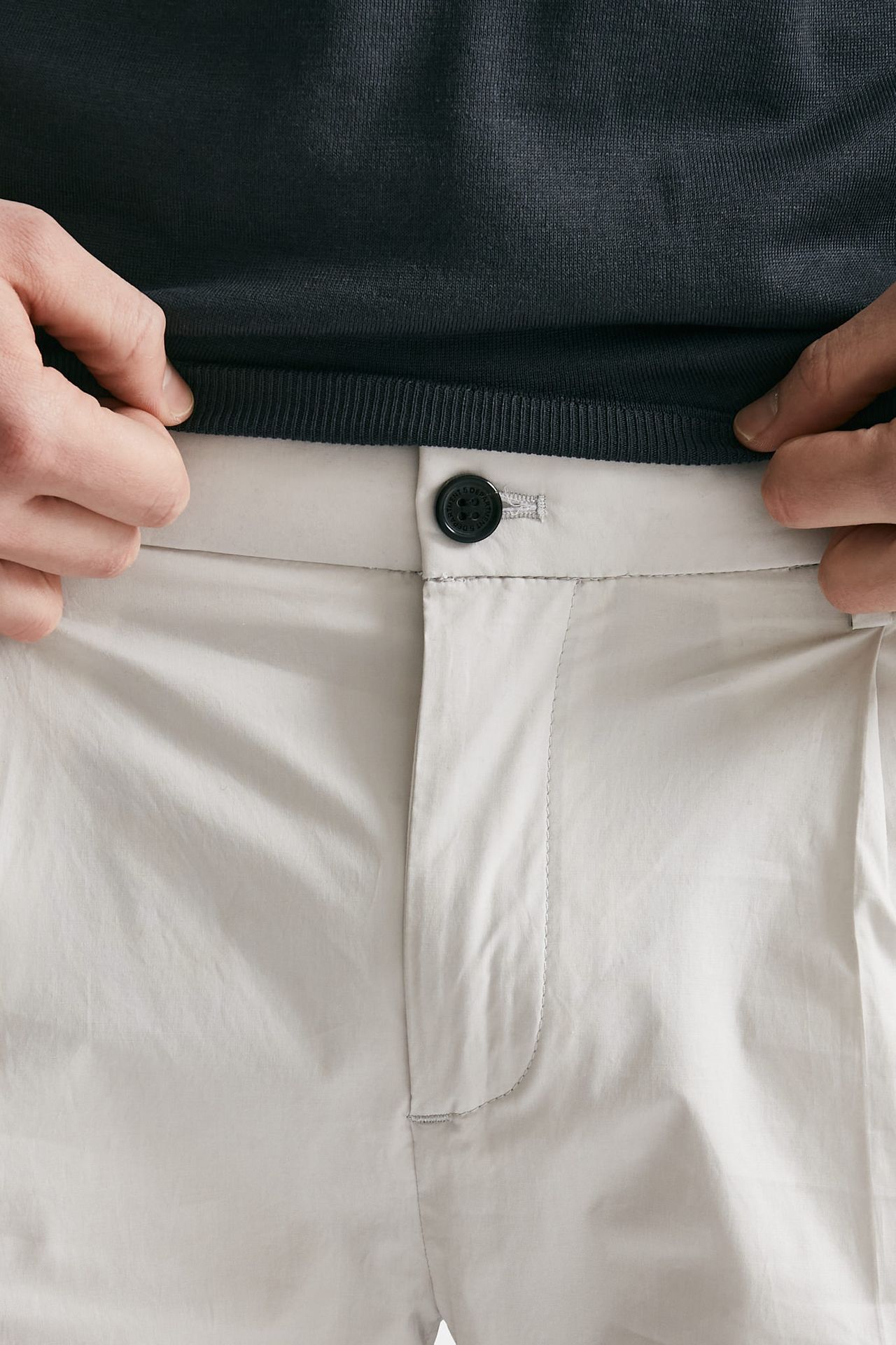 Pantalone in cotone stretch PRINCE PENCES ghiaccio