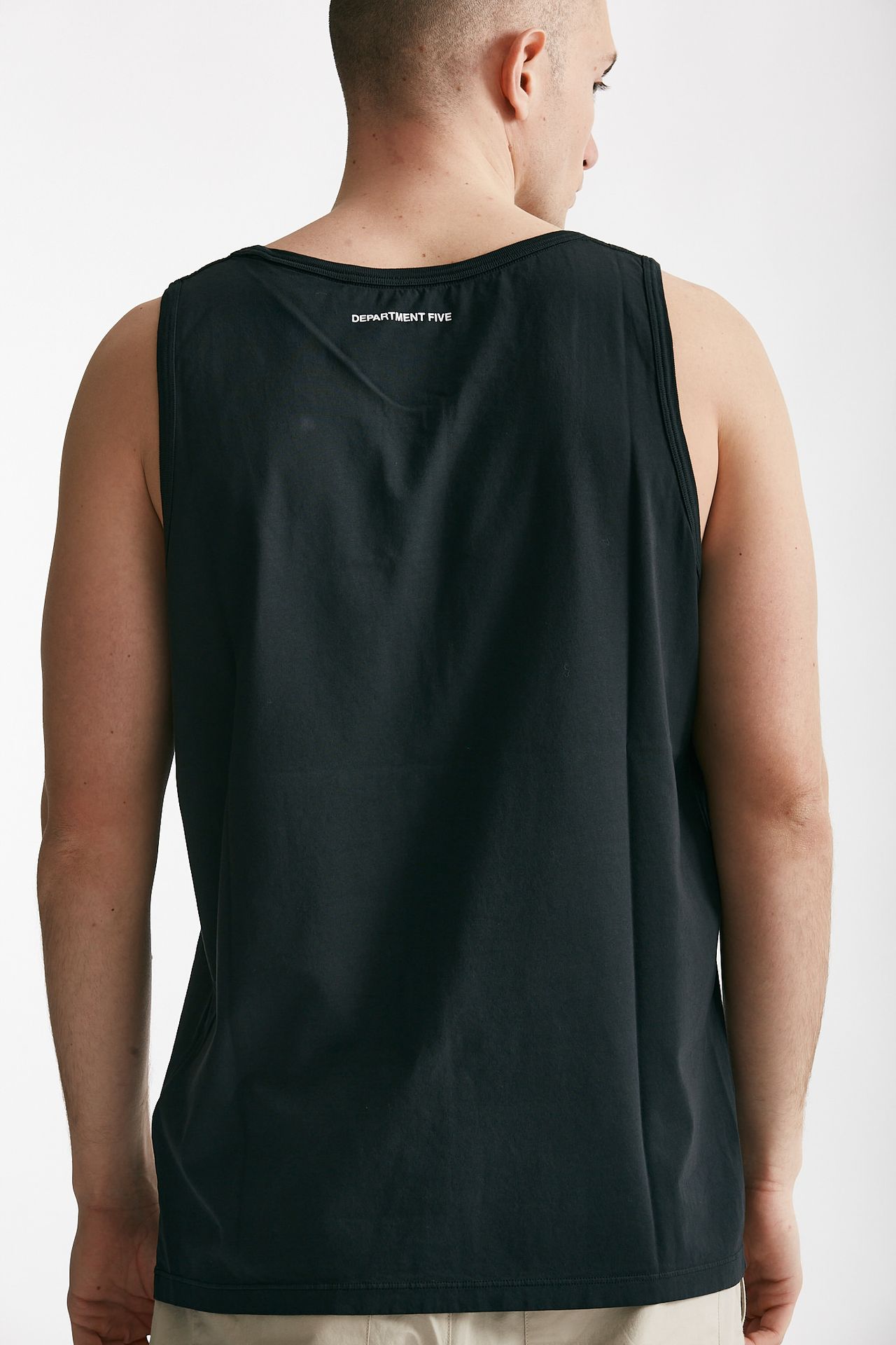 Canotta Logo in cotone nero 