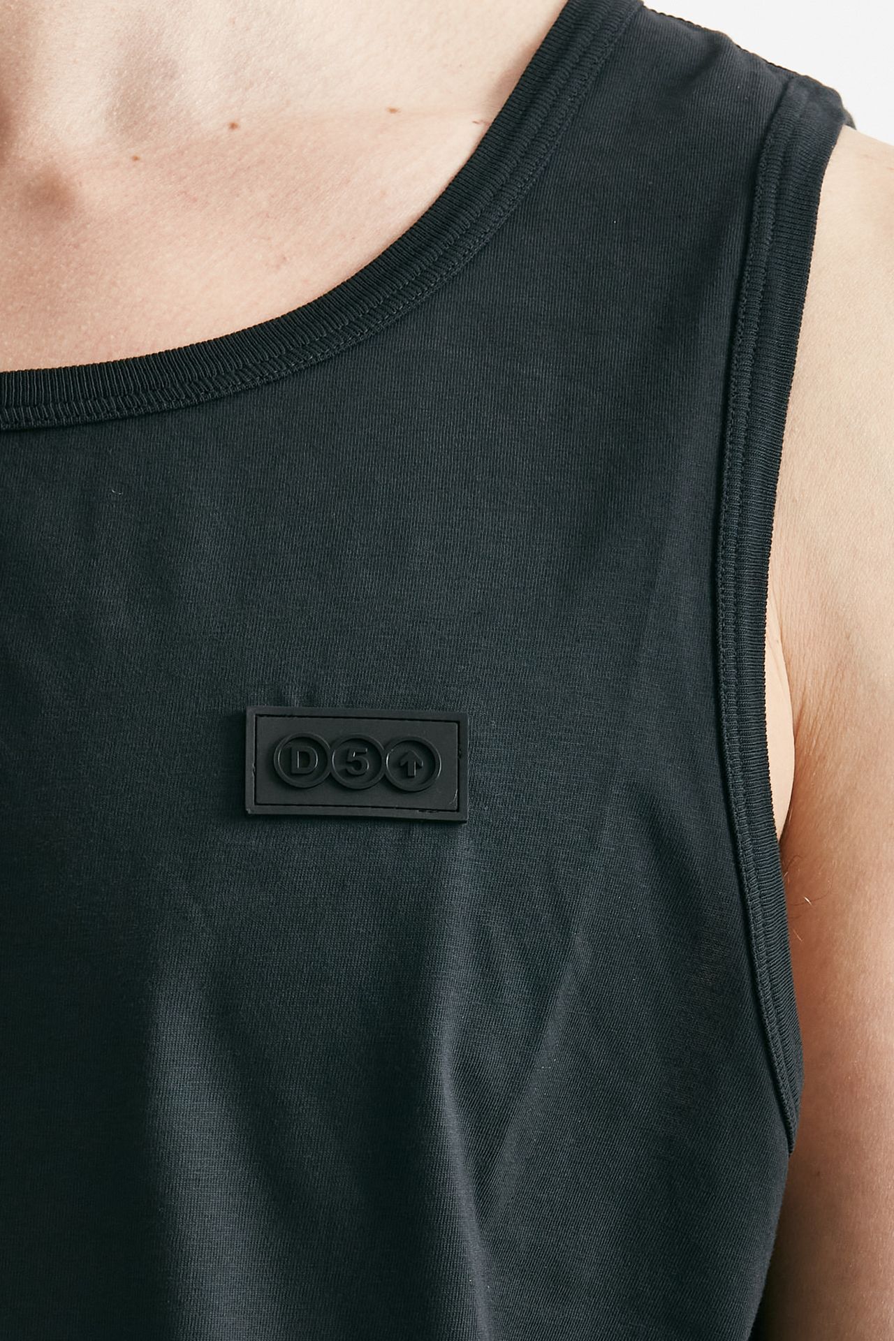 Canotta Logo in cotone nero 