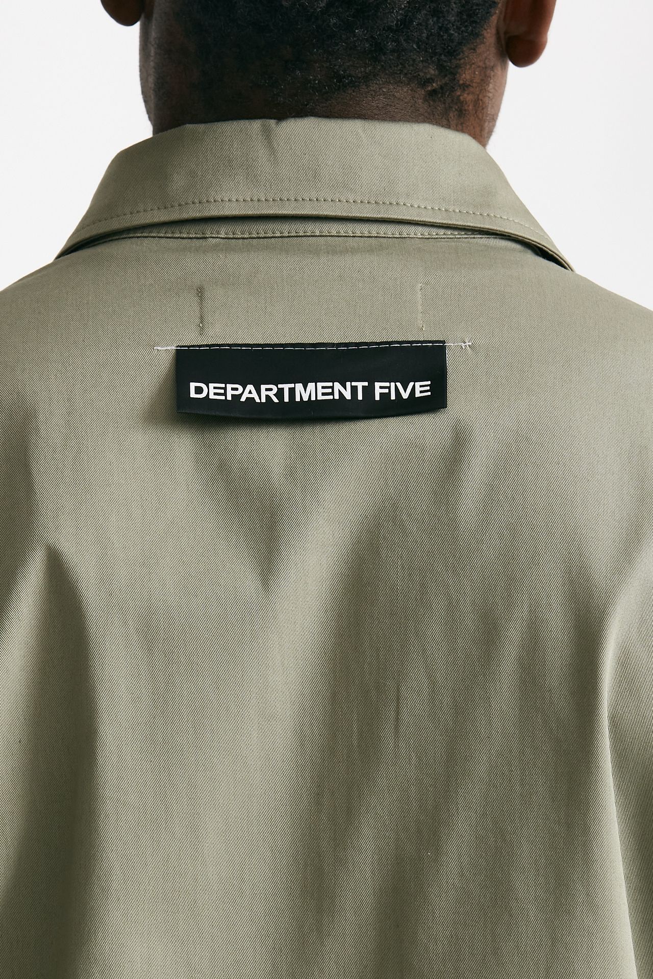 Overshirt in cotone stretch verde
