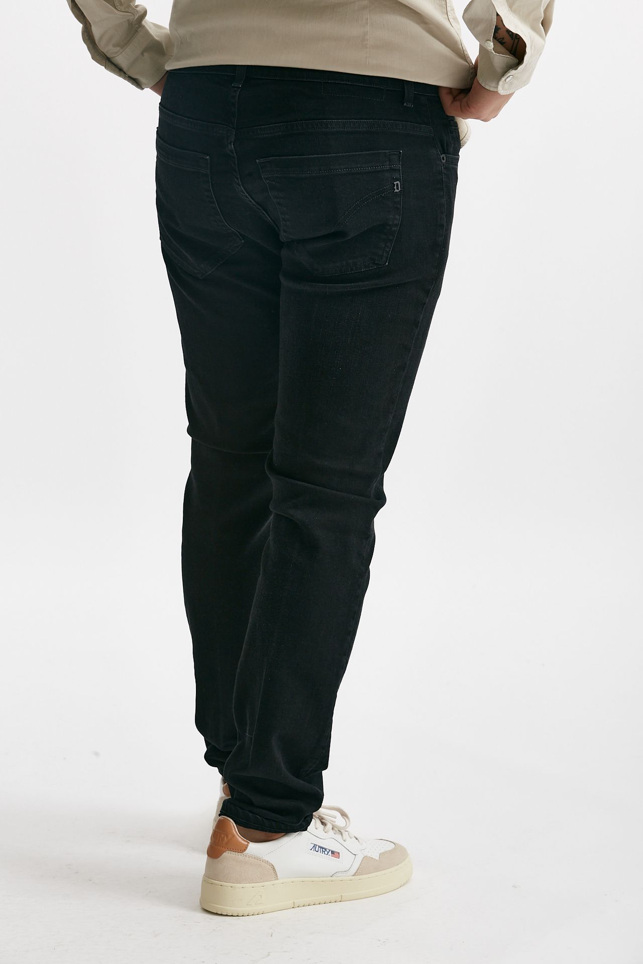 Jeans GEORGE stretch stone washed nero