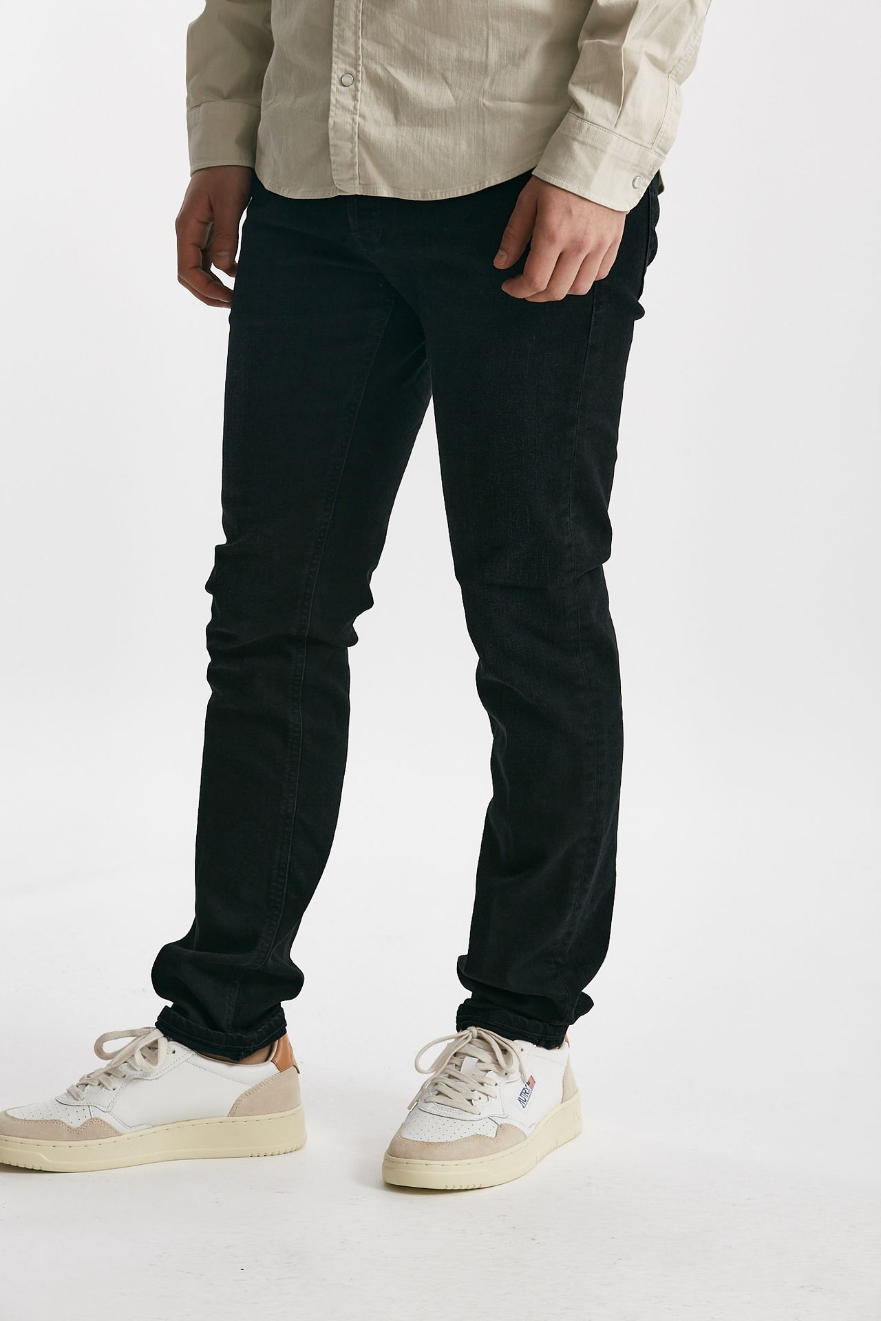 Jeans GEORGE stretch stone washed nero