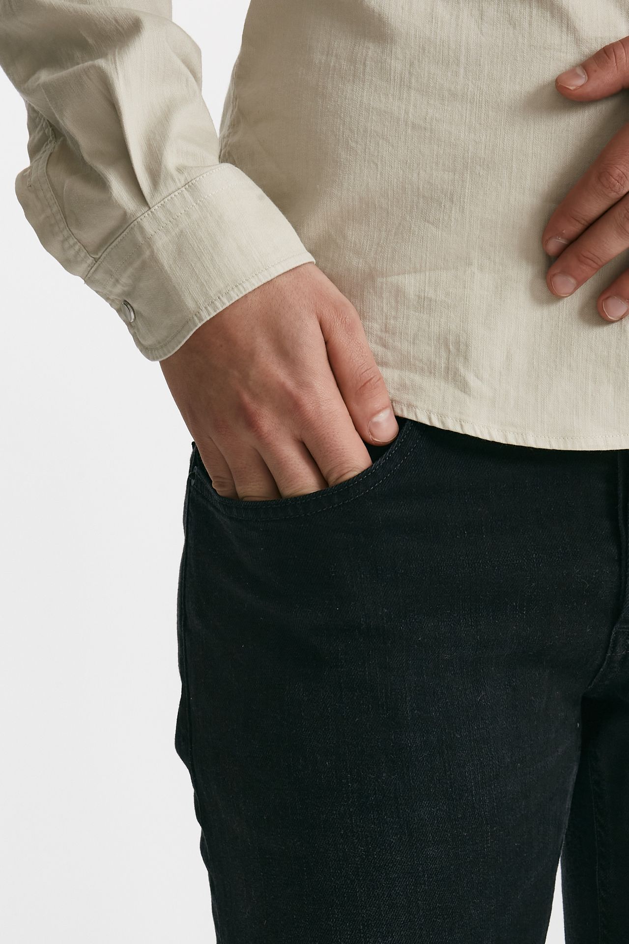 Jeans GEORGE stretch stone washed nero