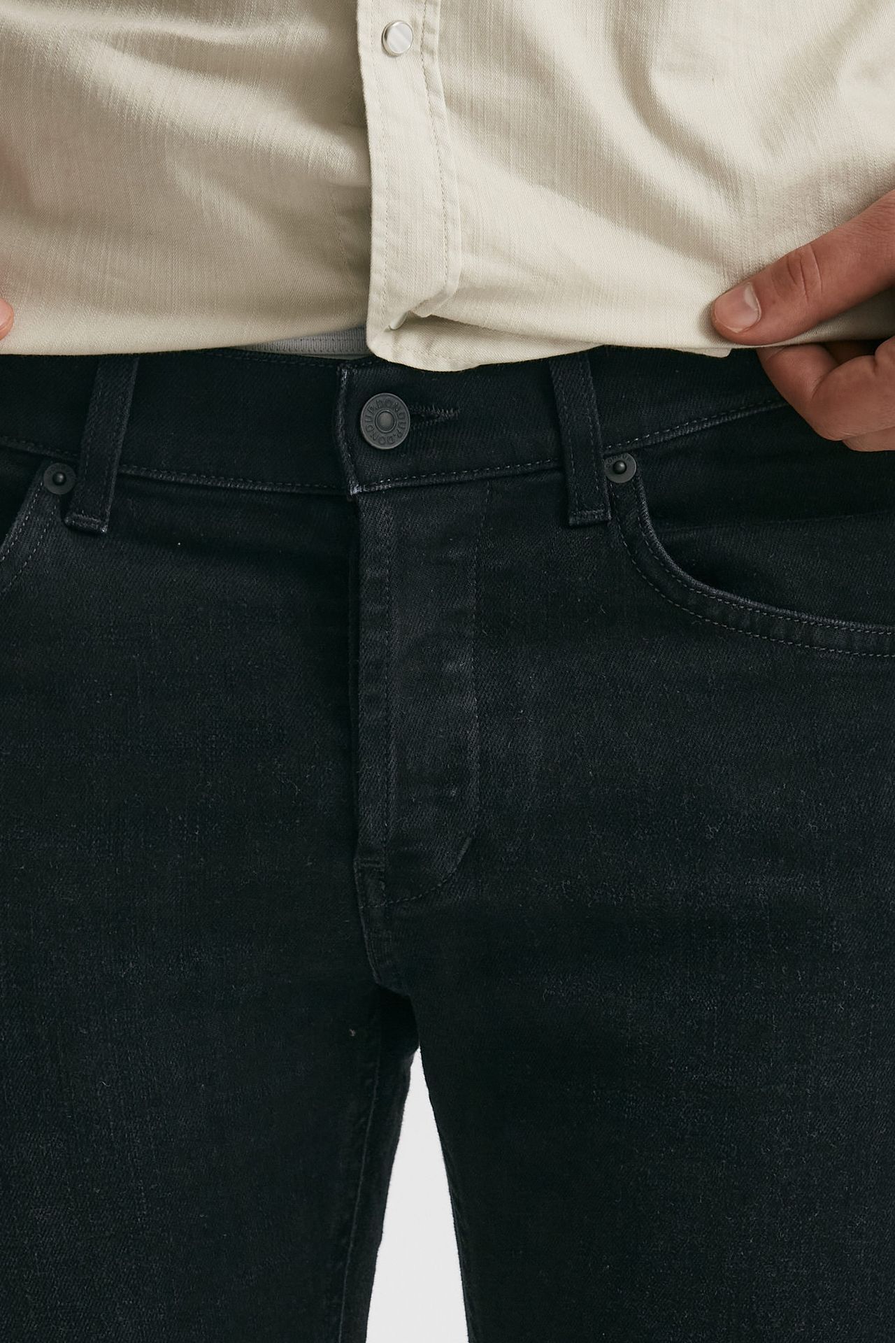 Jeans GEORGE stretch stone washed nero